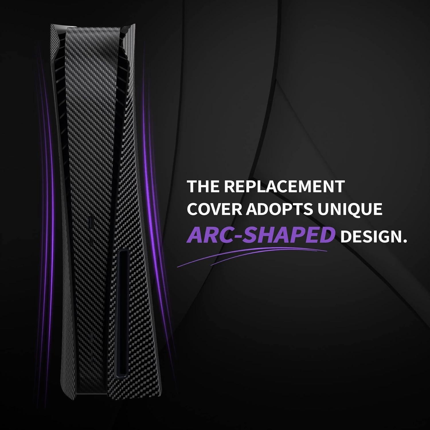 Carcasa eXtremeRate PS5 Disco Fibra Carbono Grafito