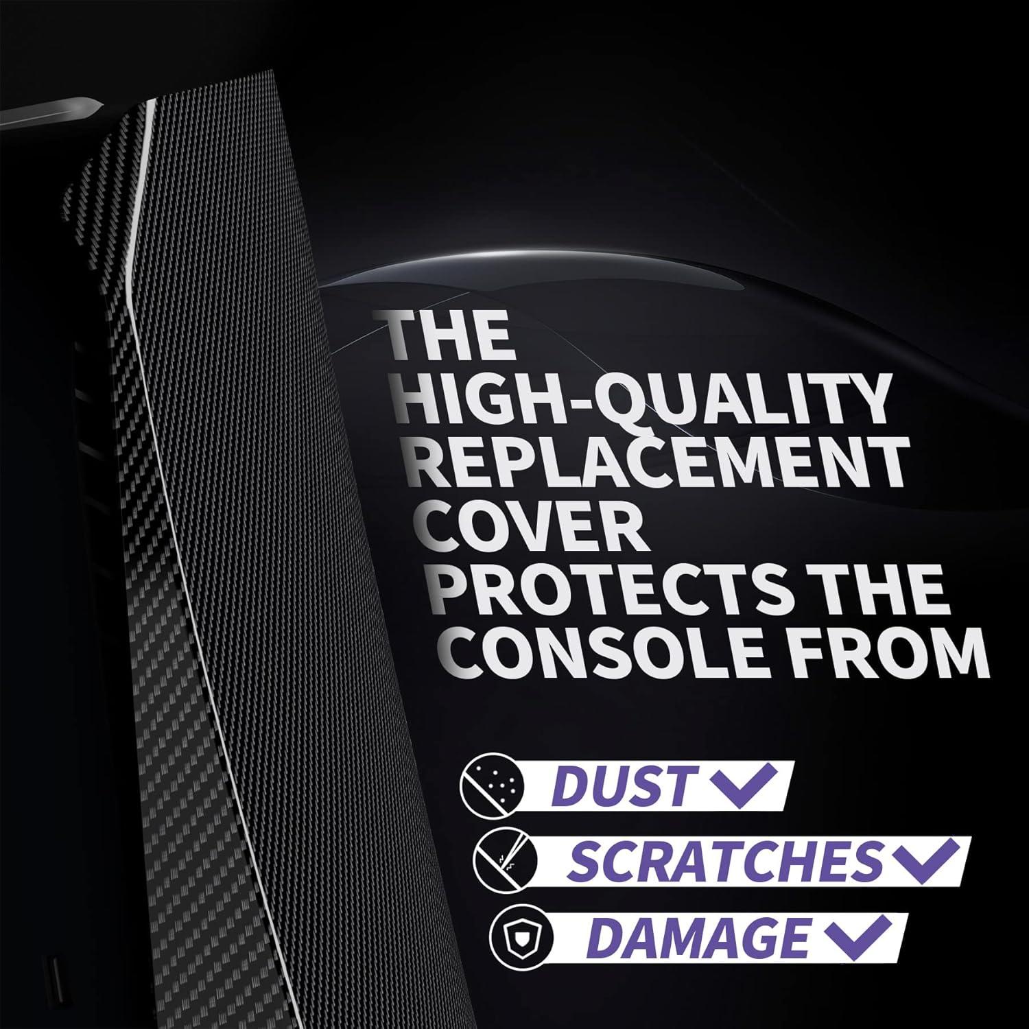 Carcasa eXtremeRate PS5 Disco Fibra Carbono Grafito