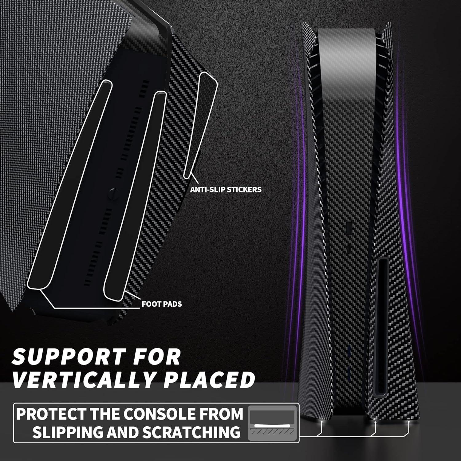 Carcasa eXtremeRate PS5 Disco Fibra Carbono Grafito