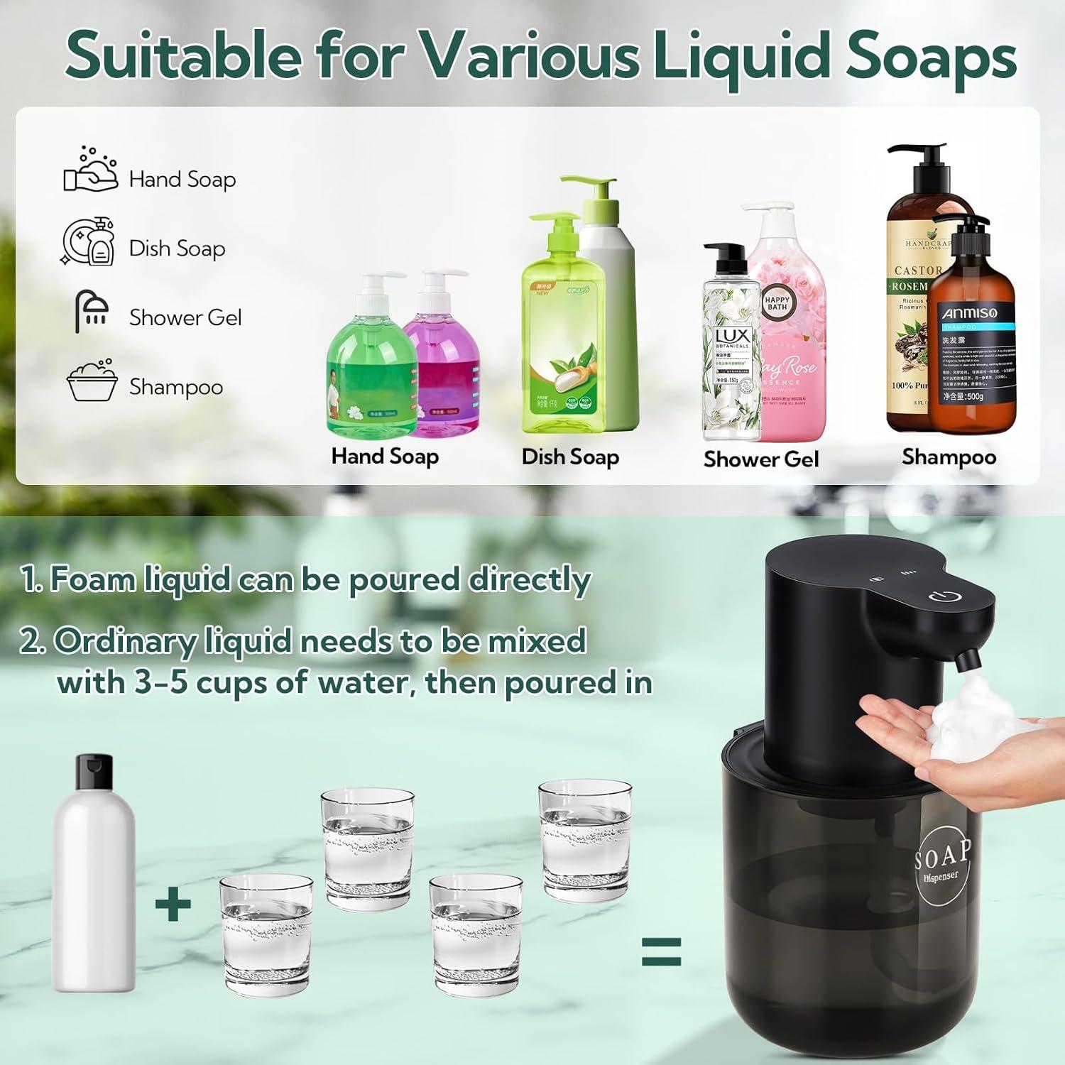 Dispensador Automático de Jabón Espumoso VZZNN 400ml 2 Piezas