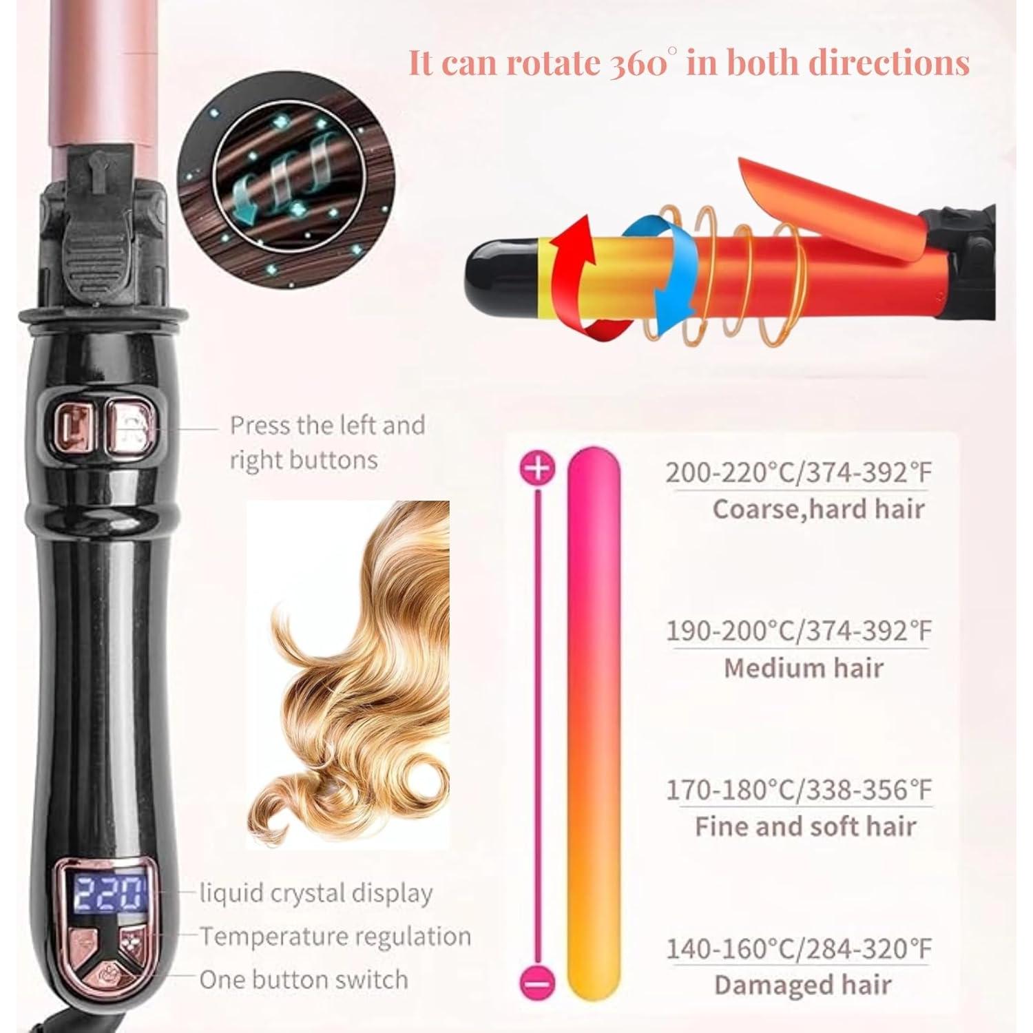 Varita de Rizado Automática Adarados Q8 28mm Pantalla LED