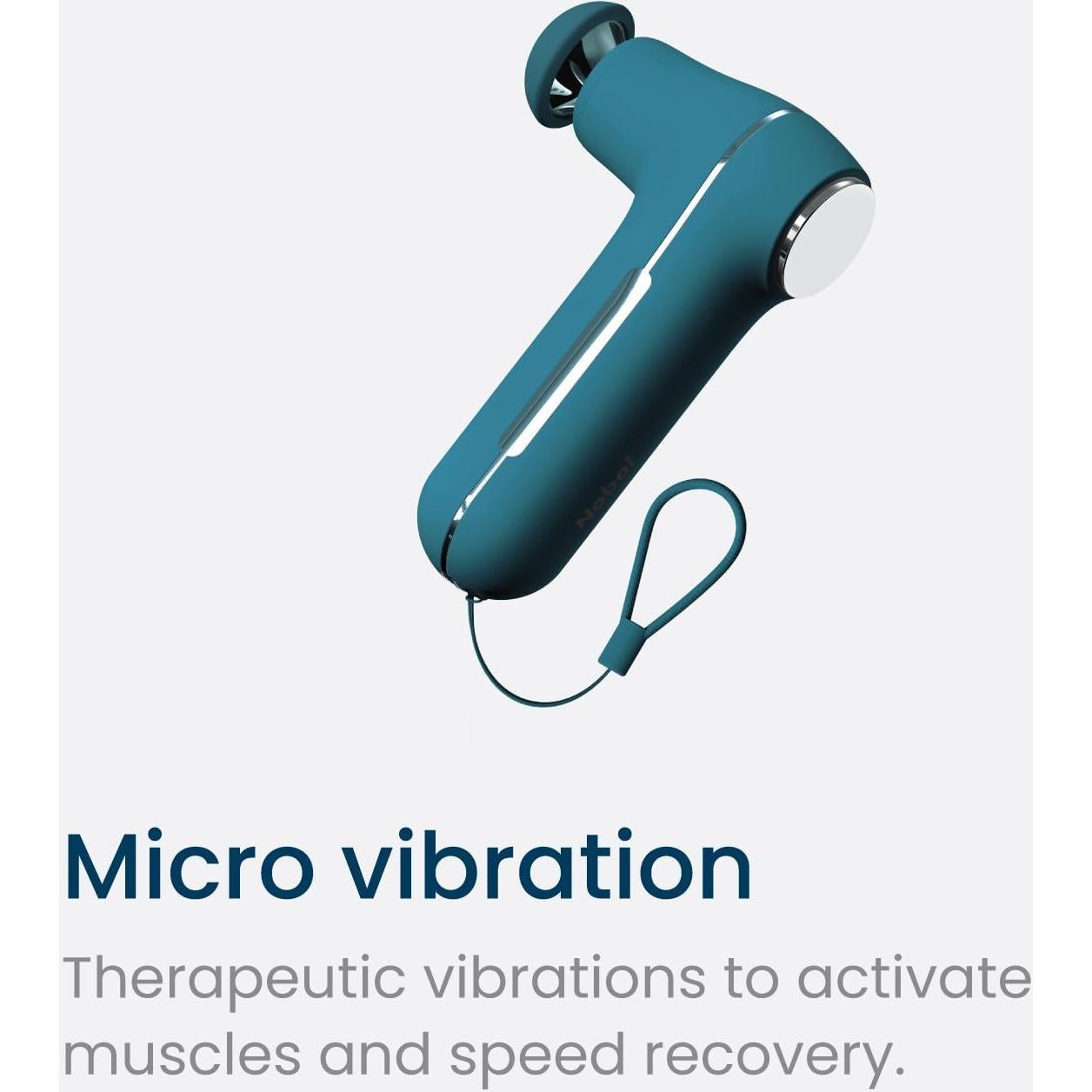 Pistola de Masaje MyoLite Nobol - Inalámbrica, Silenciosa, 4 Accesorios