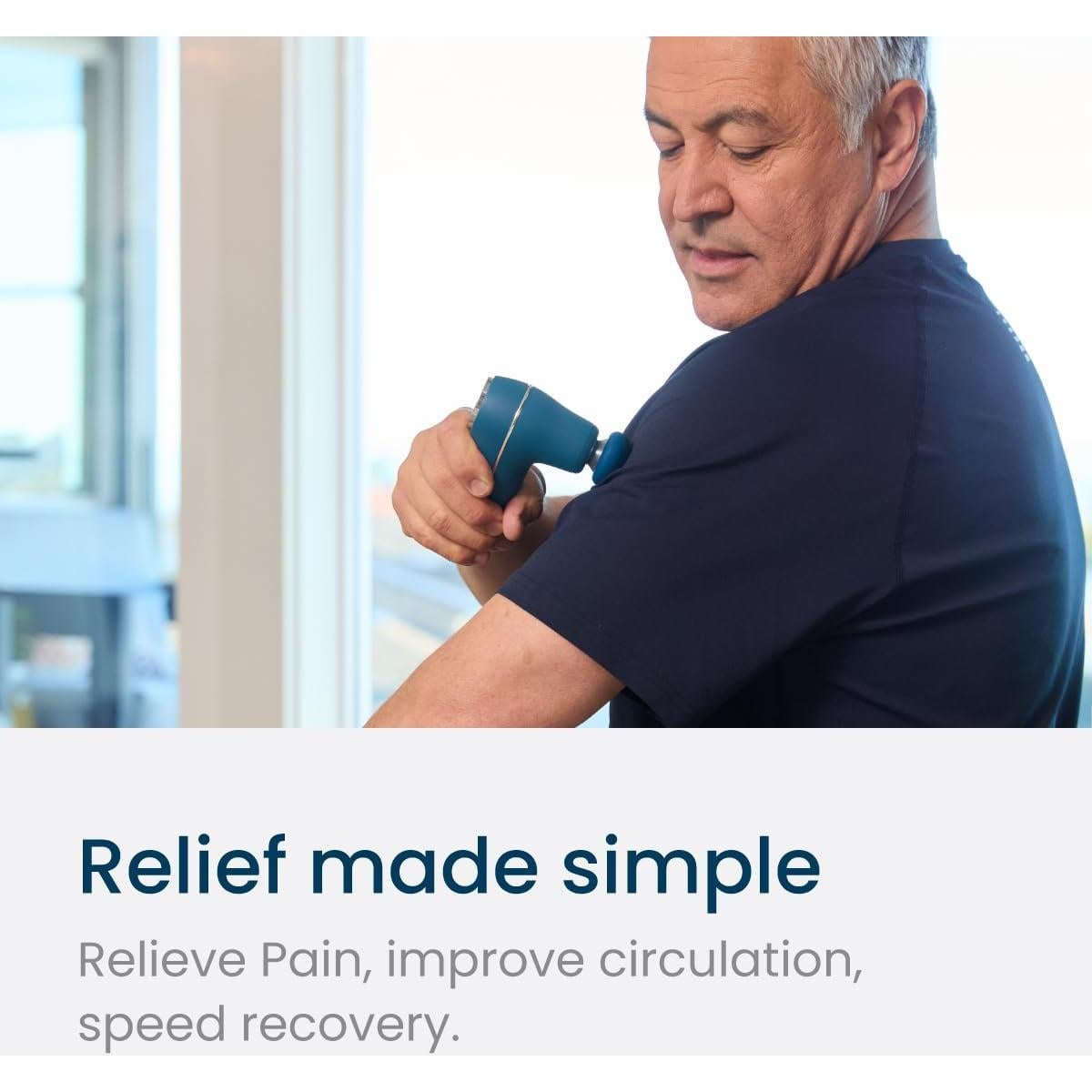 Pistola de Masaje MyoLite Nobol - Inalámbrica, Silenciosa, 4 Accesorios