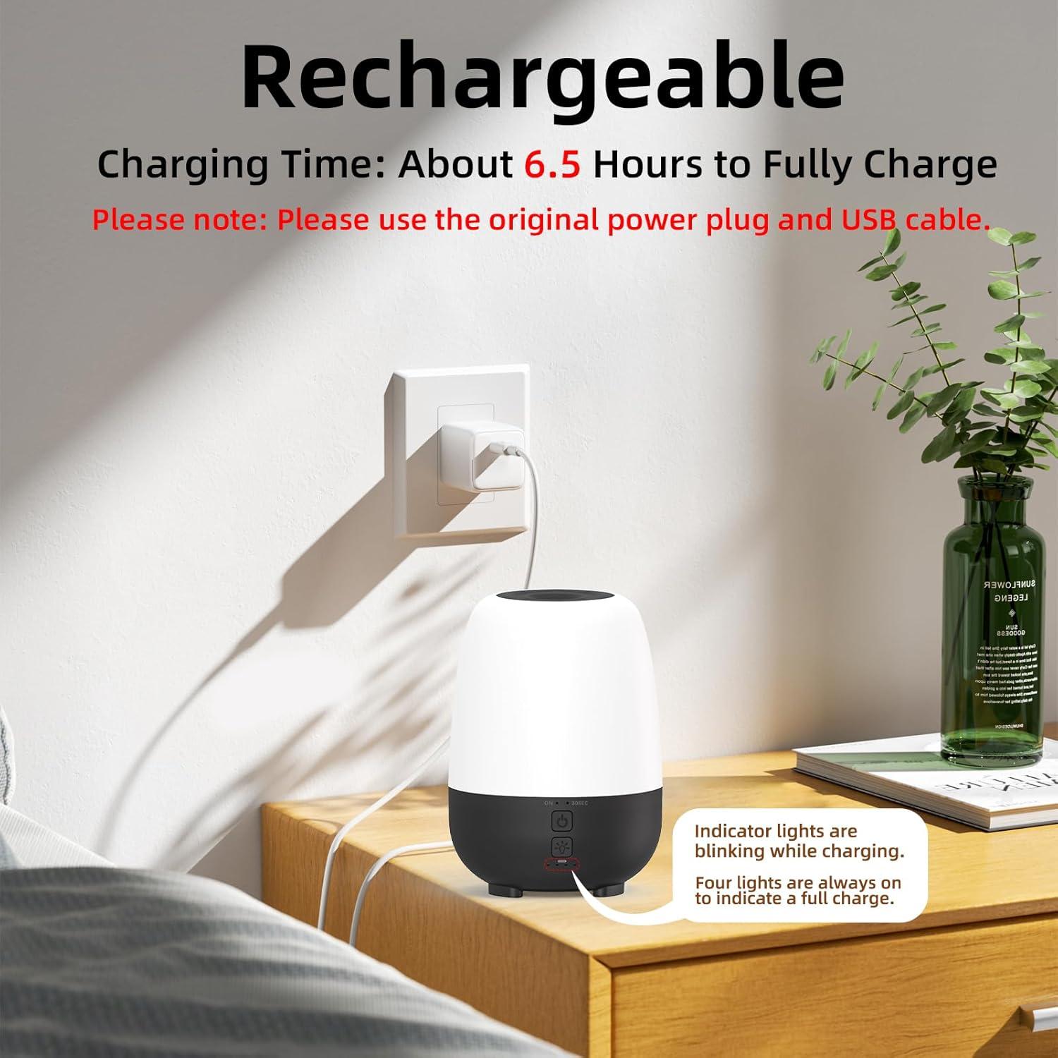 Difusor de Aceite Esencial SPLITSKY 150ML Recargable Negro