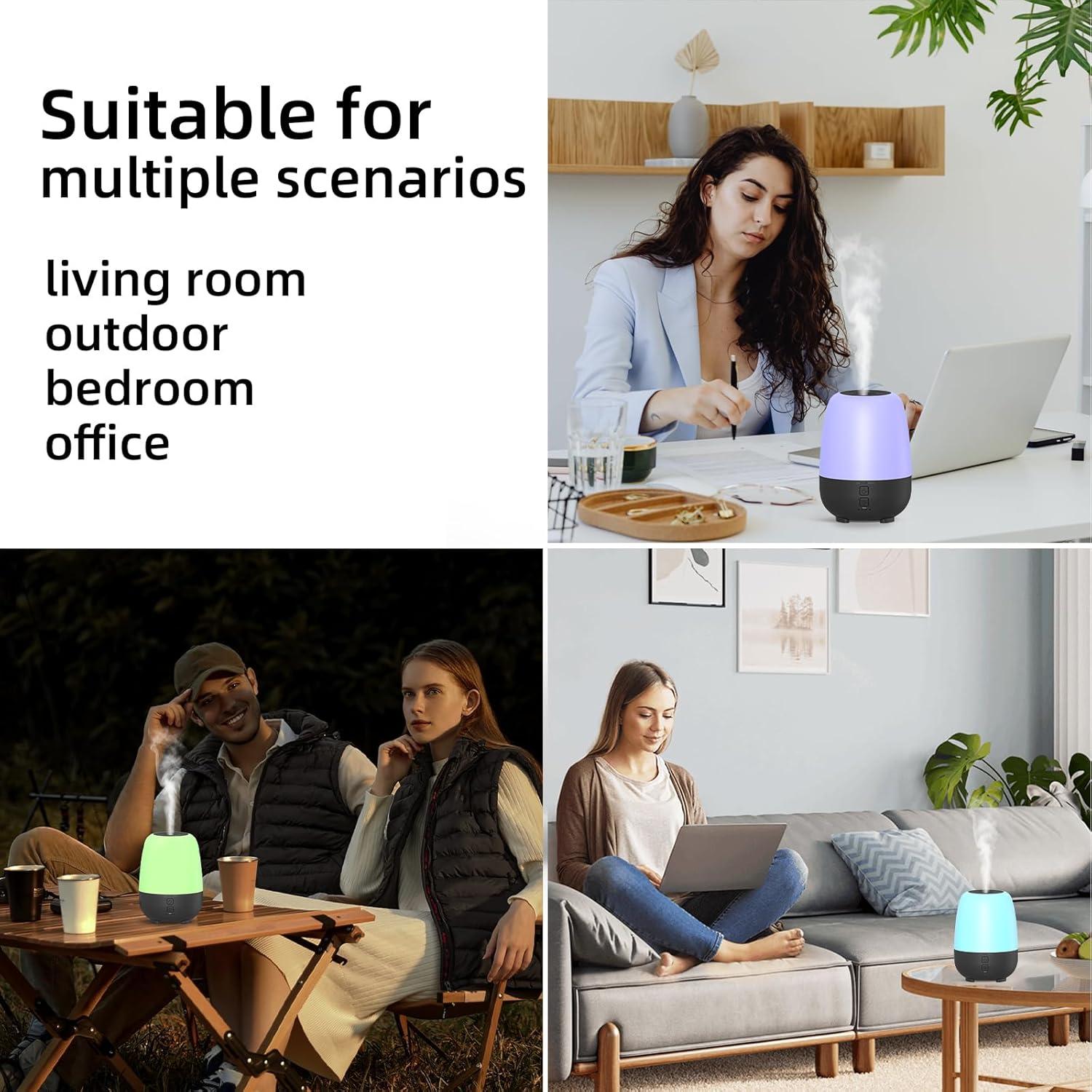 Difusor de Aceite Esencial SPLITSKY 150ML Recargable Negro