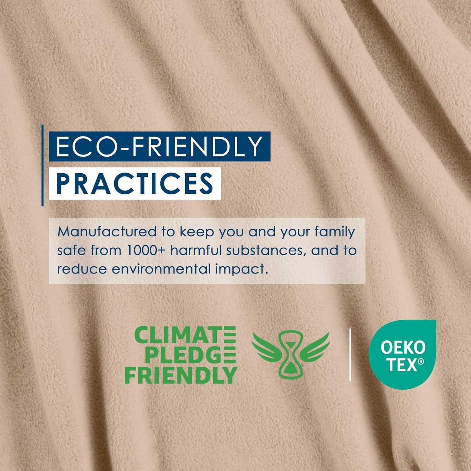 Manta de Fleece Martex Completo Reina Beige Suave Lavable