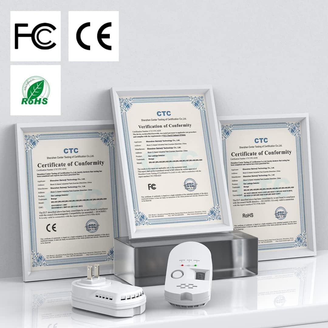 Detector de Gas Natural HSTMYFS BRJ-502E Enchufable 110V