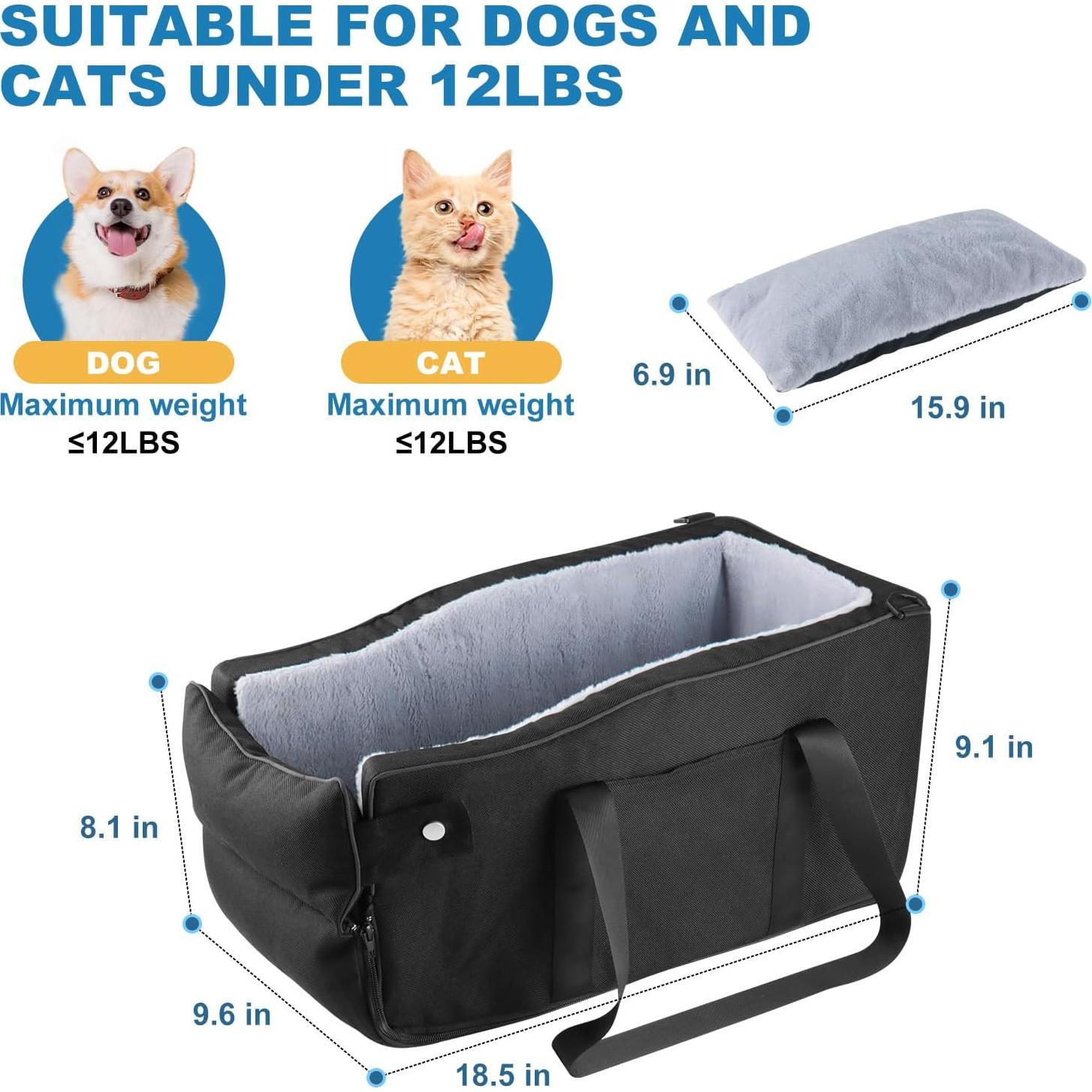 Asiento Elevador para Perros Pequeños EAROND Negro 50.8x25.4cm