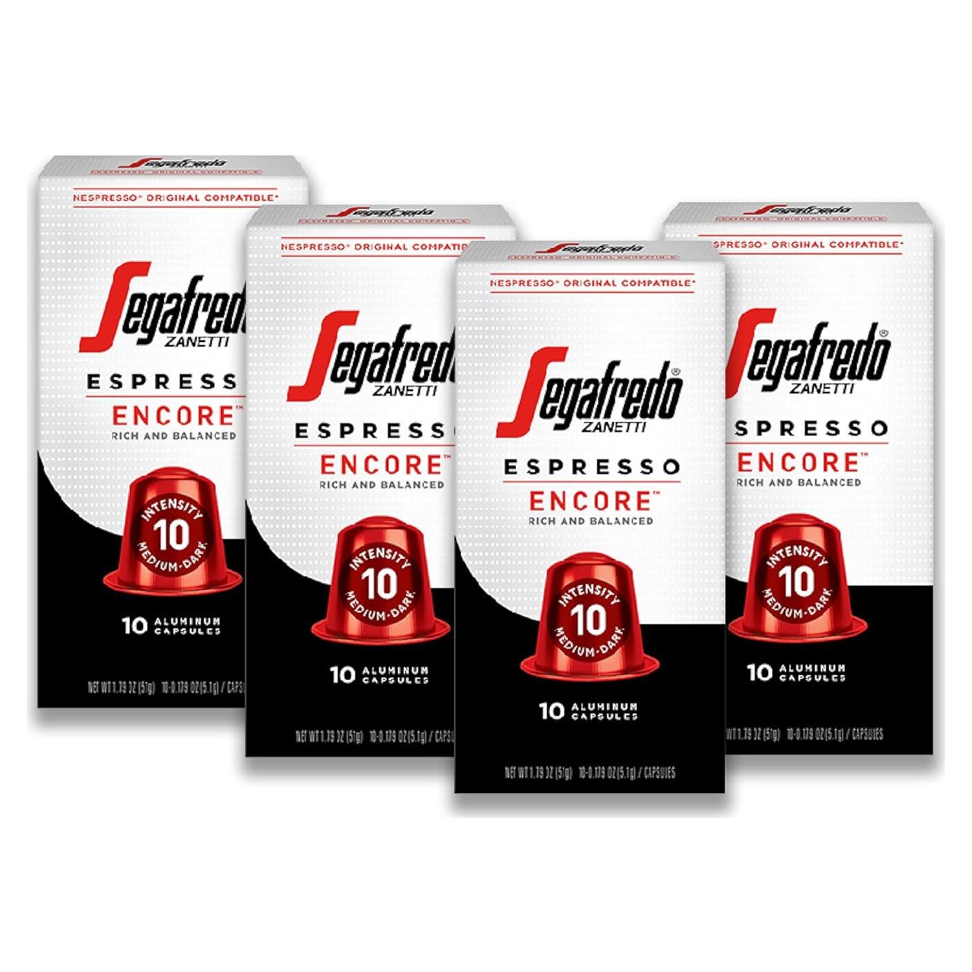 Cápsulas de Espresso Segafredo Zanetti Encore - Aluminio - Intensidad 10 - 40 Cuentos