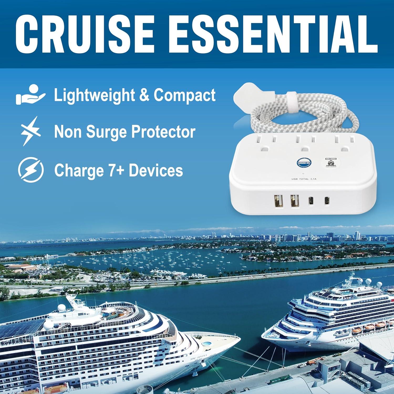 Regleta de Energía para Cruceros Cruise On 1m 2 USB 2 USB-C 3 AC