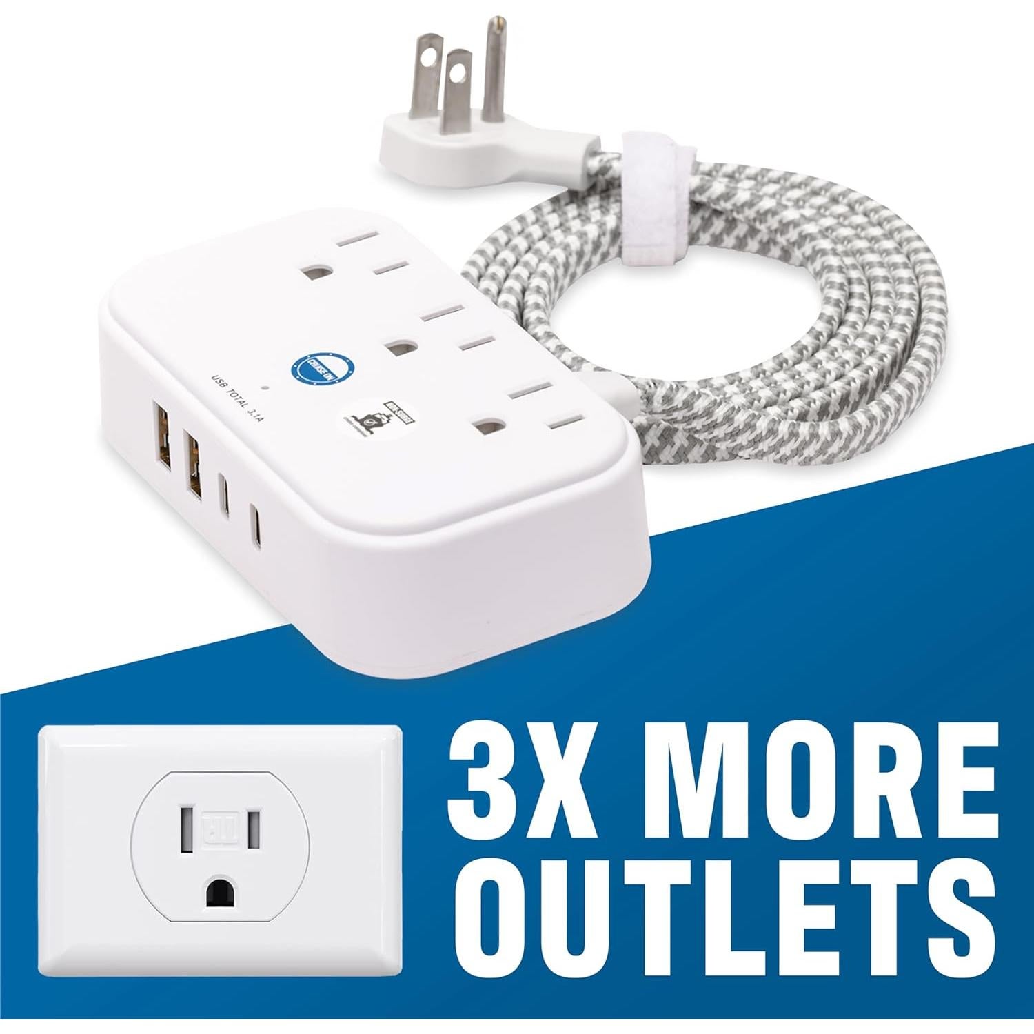 Regleta de Energía para Cruceros Cruise On 1m 2 USB 2 USB-C 3 AC