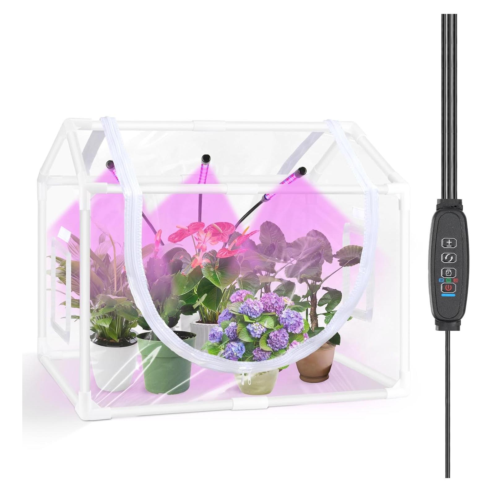 Mini Invernadero Interior Vercome 65x40 cm con Luz LED 14W