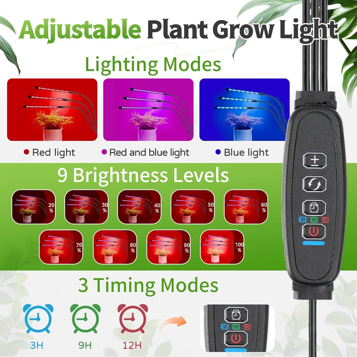 Mini Invernadero Interior Vercome 65x40 cm con Luz LED 14W