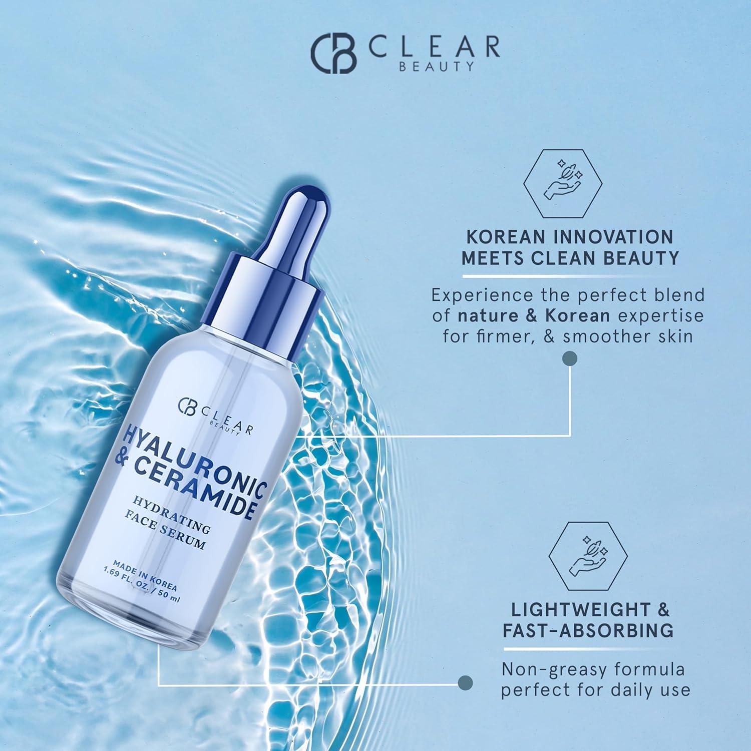 Suero Facial Clear Beauty 49.8 ml - Ácido Hialurónico y Ceramida