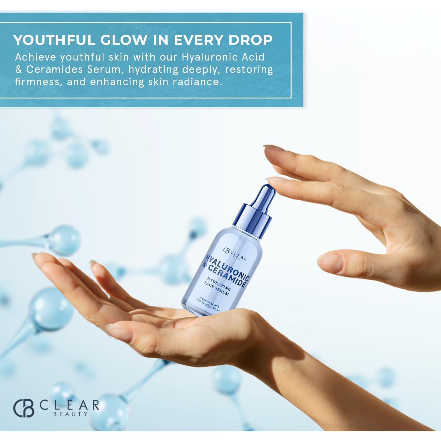 Suero Facial Clear Beauty 49.8 ml - Ácido Hialurónico y Ceramida