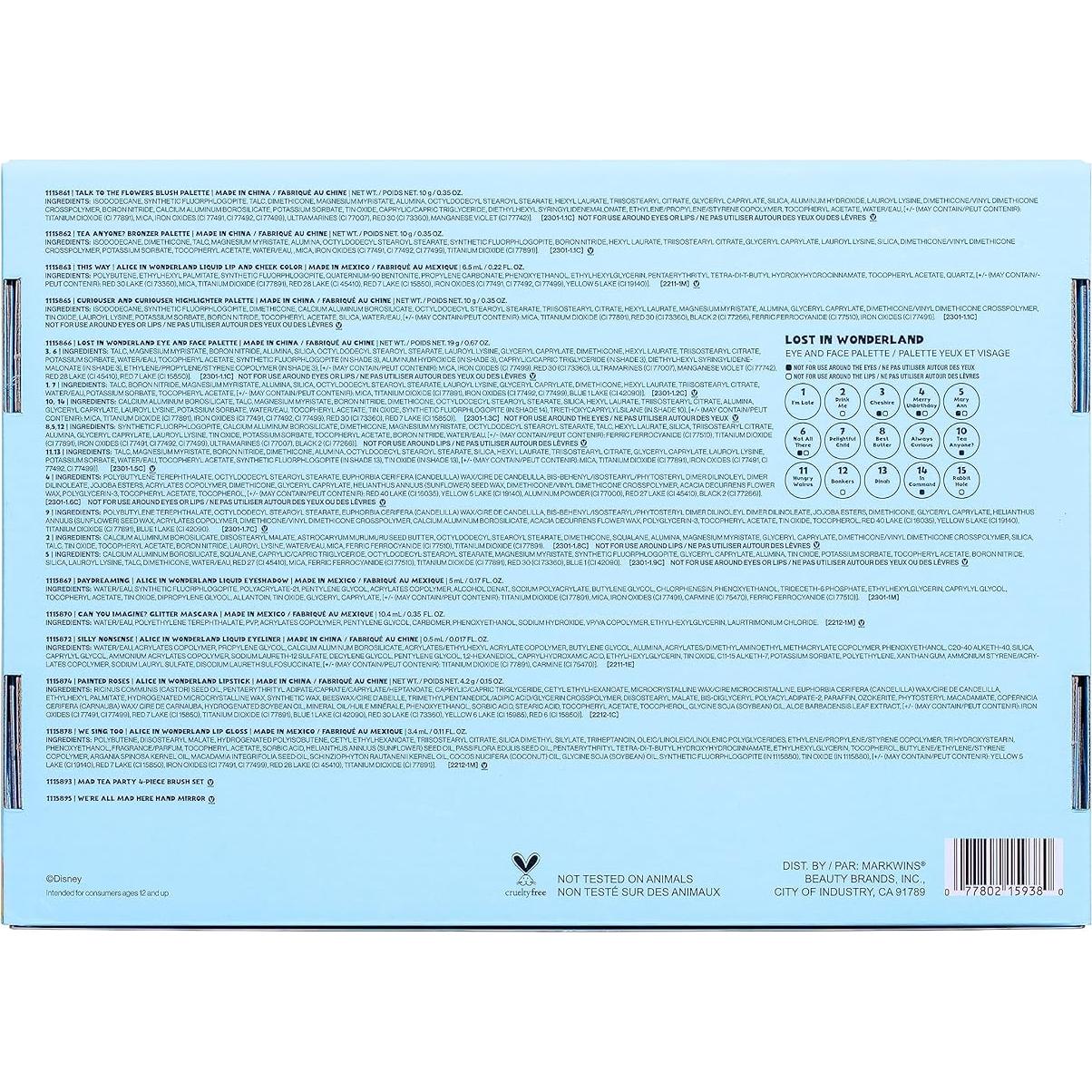 Set de Maquillaje Wet n Wild Alicia en el País de las Maravillas 12 Piezas