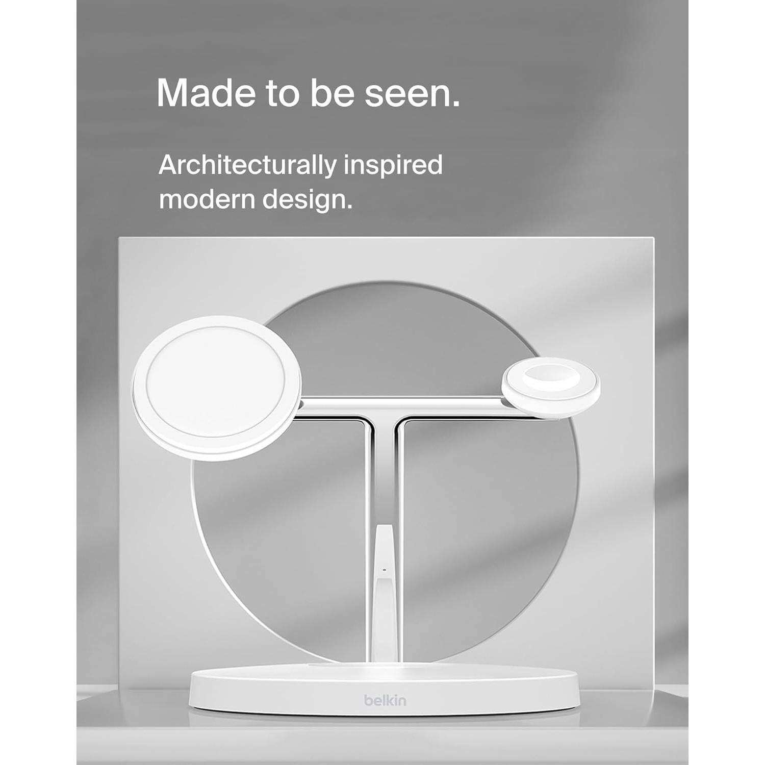 Cargador Inalámbrico 3-en-1 Belkin MagSafe - Blanco