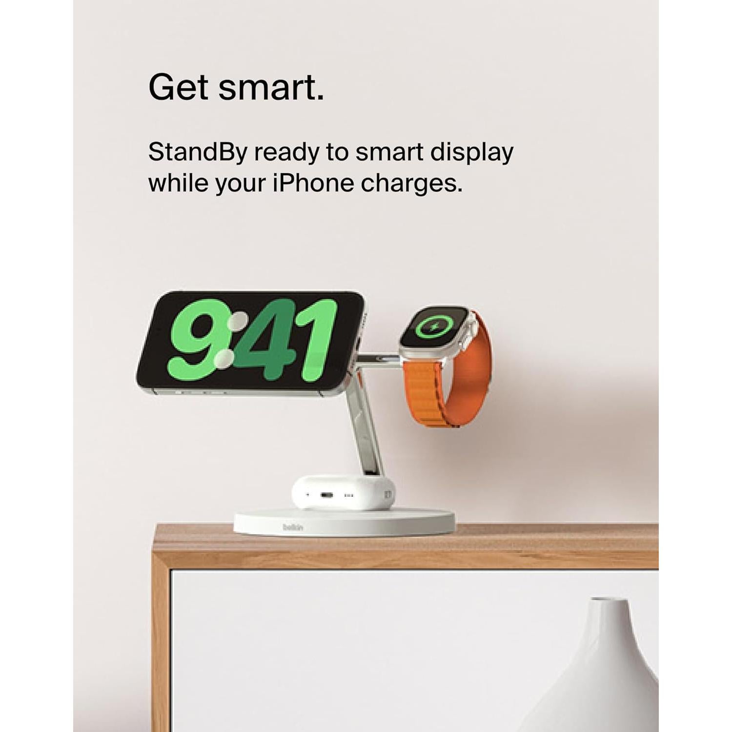 Cargador Inalámbrico 3-en-1 Belkin MagSafe - Blanco