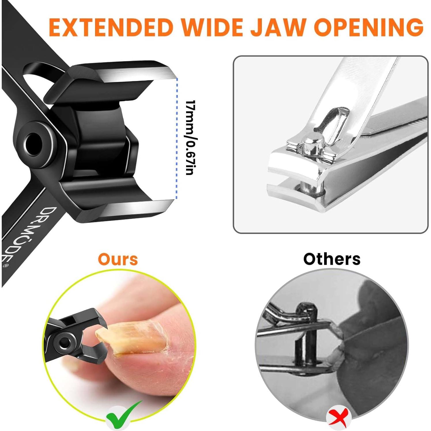 Cortauñas Recto DRMODE para Uñas Gruesas con Lima - 17mm