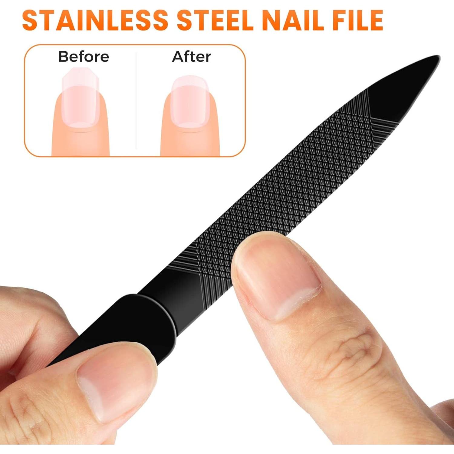 Cortauñas Recto DRMODE para Uñas Gruesas con Lima - 17mm