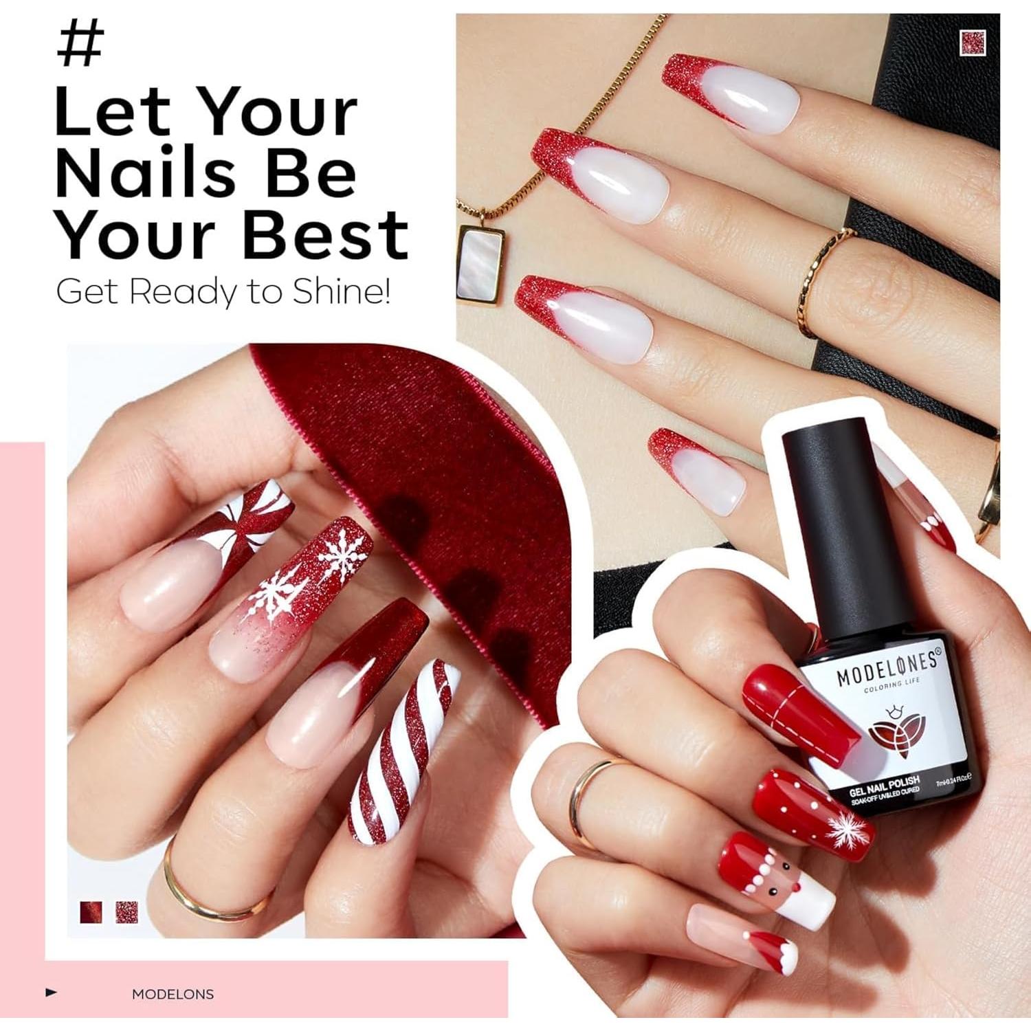 Set de Esmalte de Uñas en Gel Modelones Ruby Sparks - 6 Colores