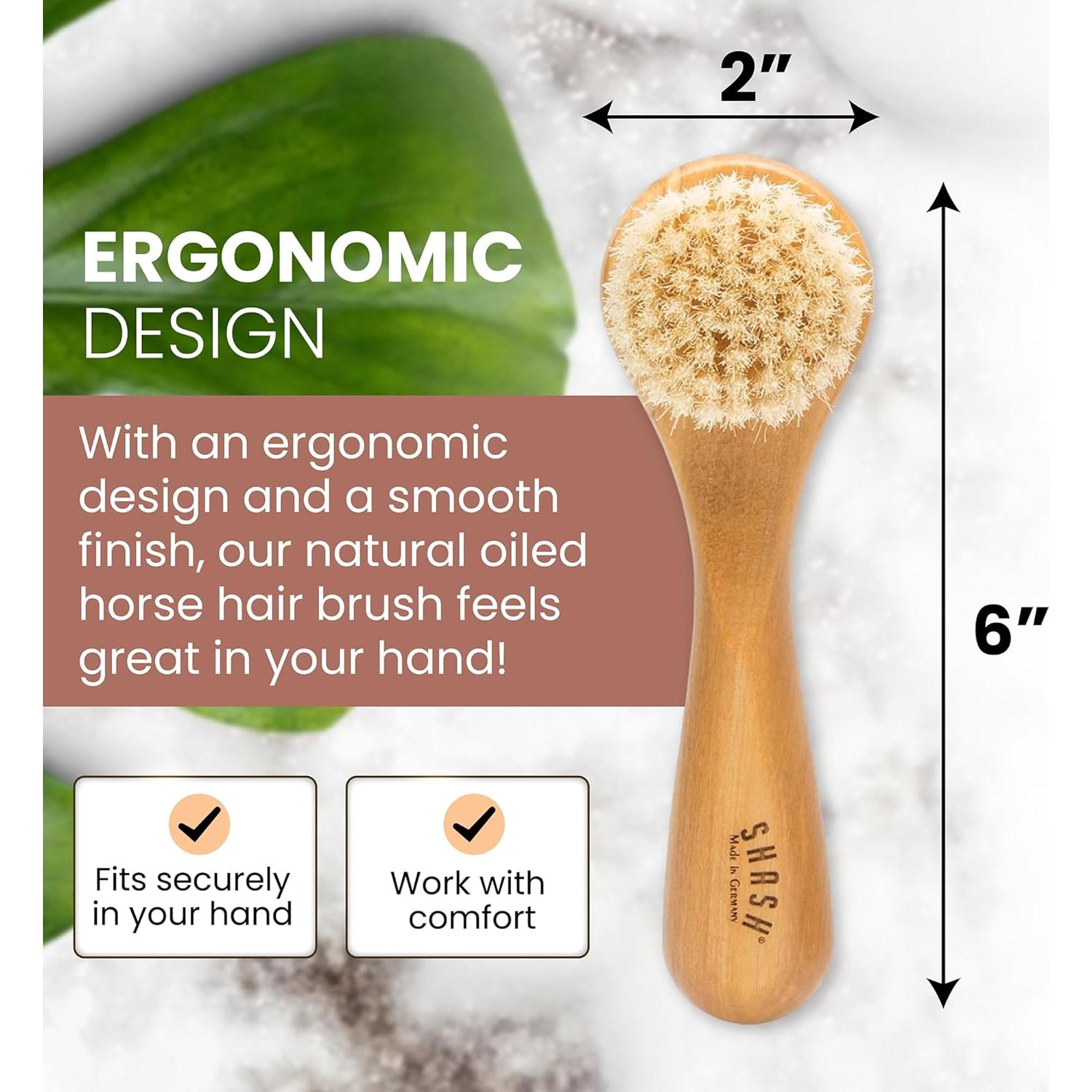 Cepillo Exfoliante Facial SHASH Hecho en Alemania 12.7x4.2cm