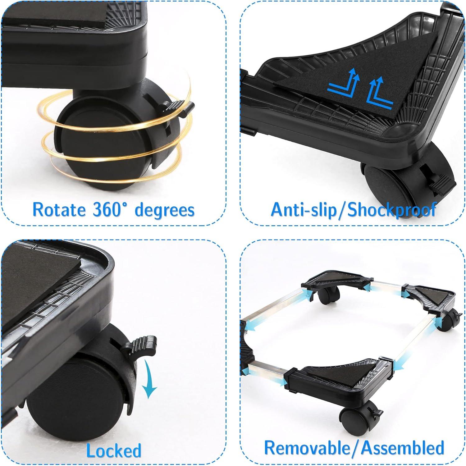 Soporte para CPU UCandy Ajustable con Ruedas y Antideslizante
