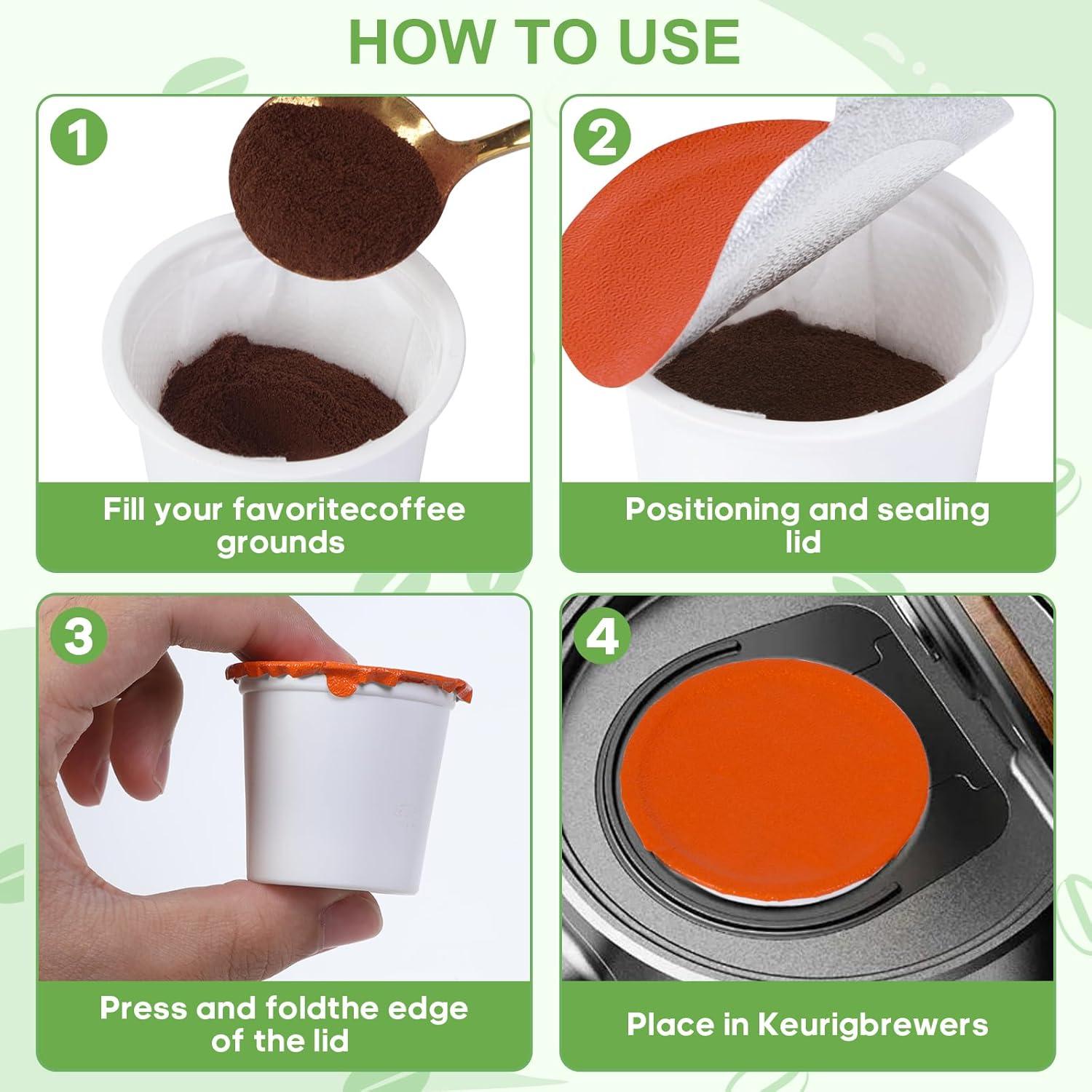 Juego de 45 Cápsulas K Rellenables Aussen para Cafetera Keurig 1.0