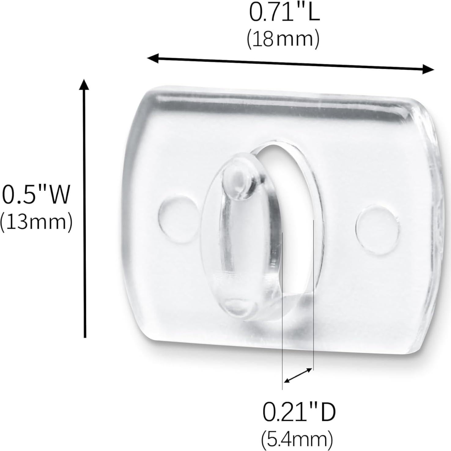 100 Clips Transparentes MOVELYST con 120 Tiras Adhesivas