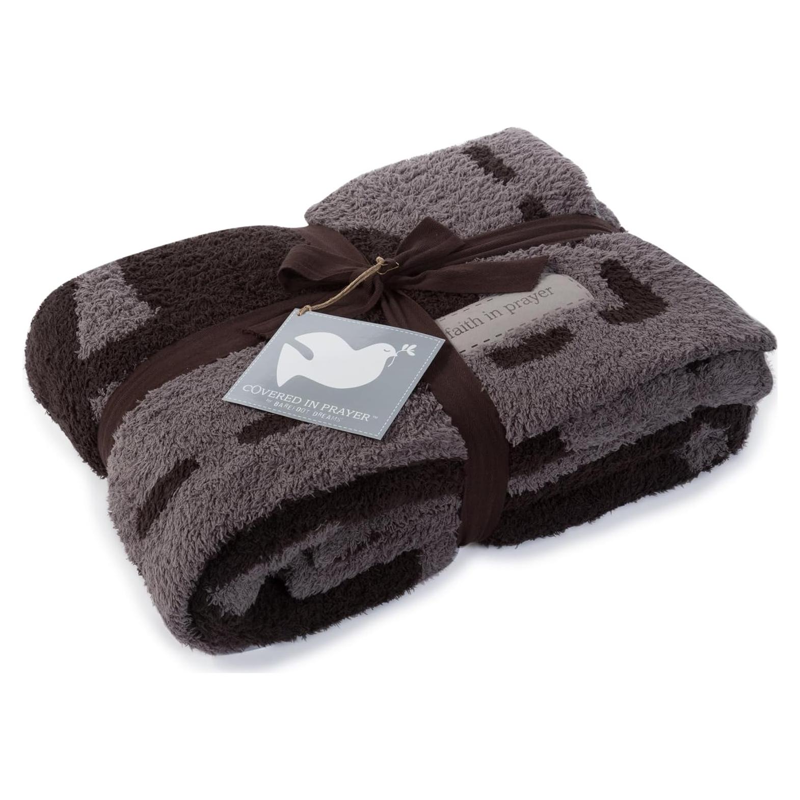 Manta Barefoot Dreams CozyChic 137x183cm Carbón-Espresso