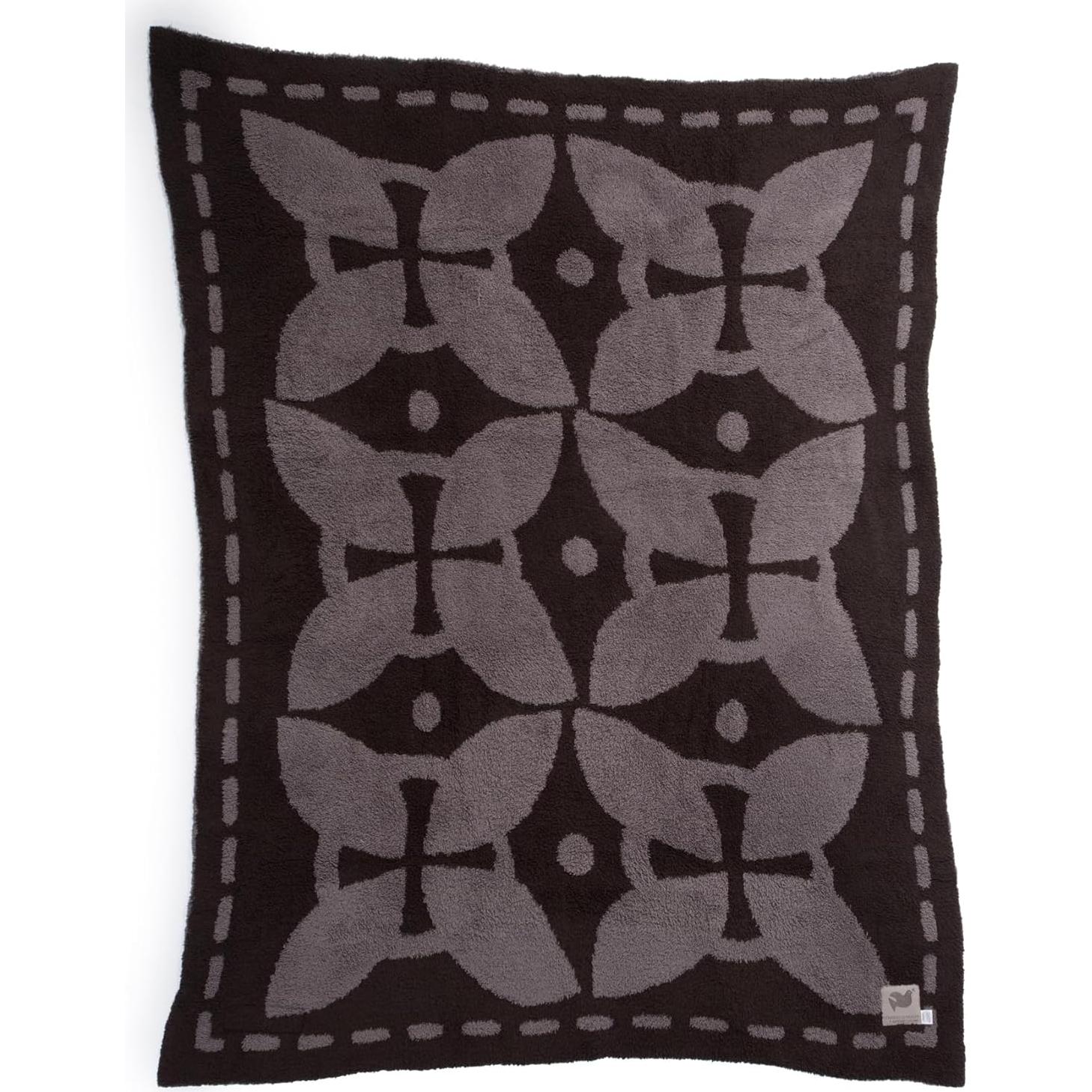 Manta Barefoot Dreams CozyChic 137x183cm Carbón-Espresso