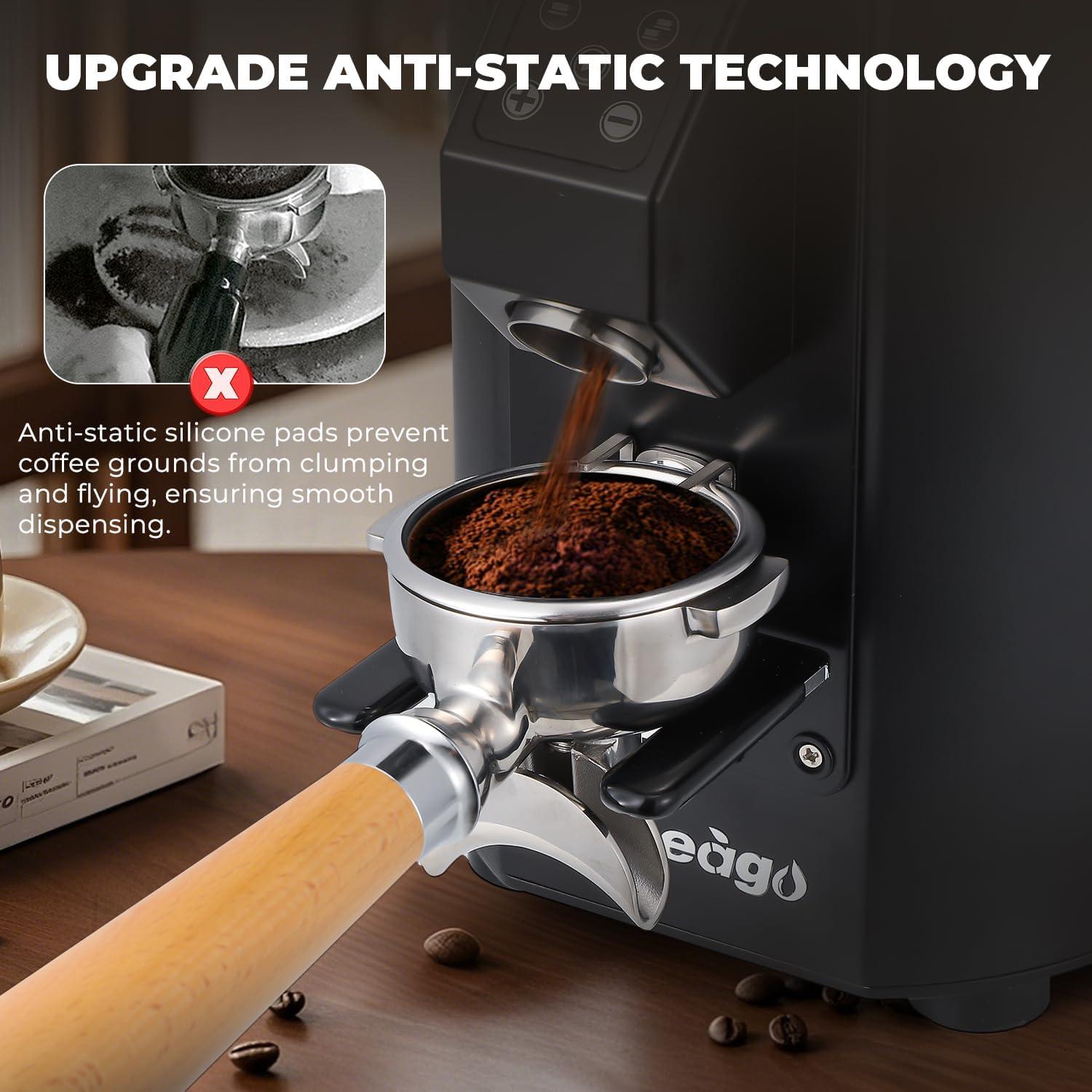 Molino de Café Comercial Flyseago 400W 1.01kg 8 Configuraciones