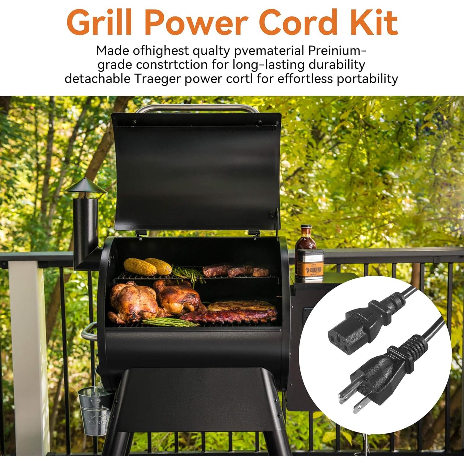 Cable de Alimentación 1.83m Traeger KIT0257 para Parrillas