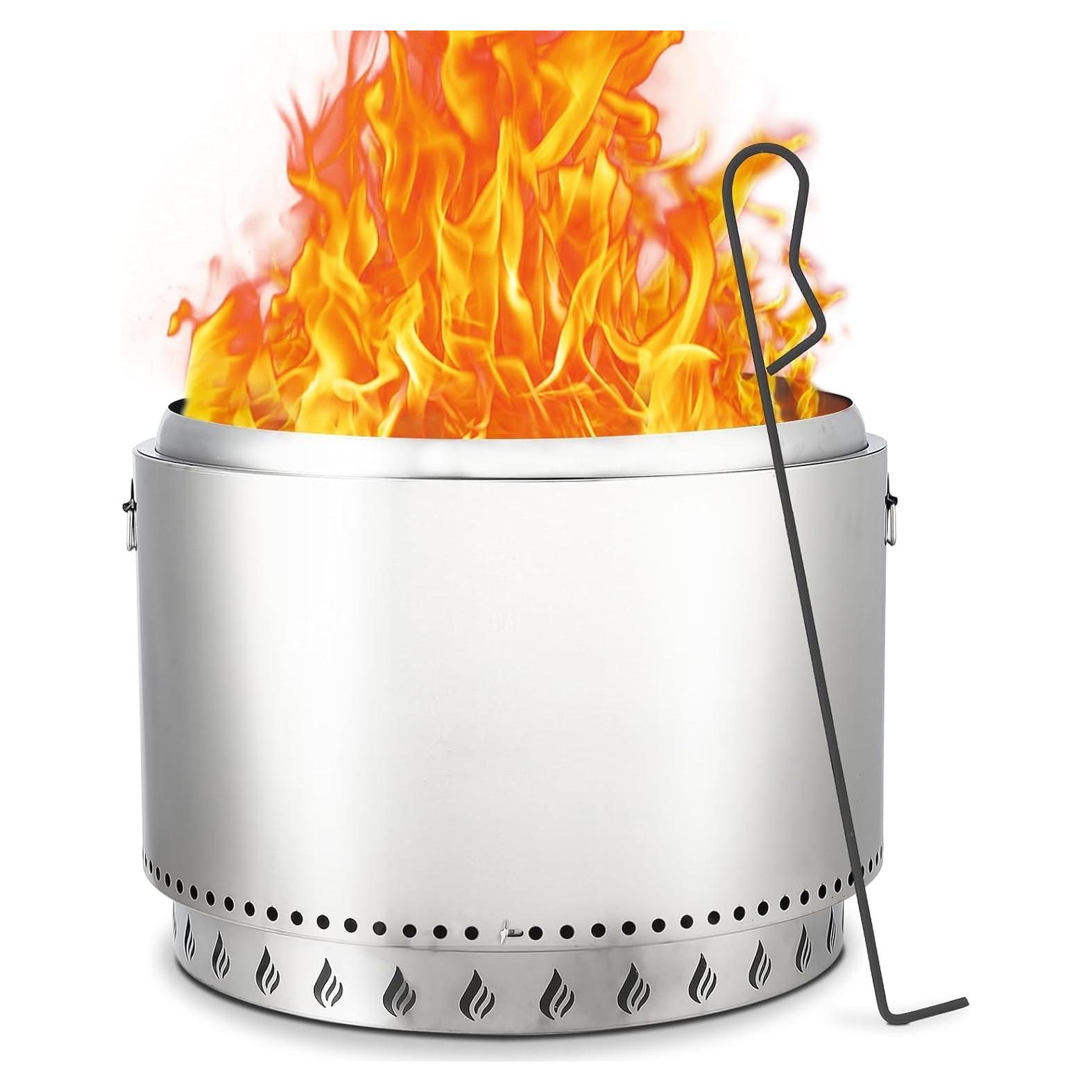 Estufa Portátil PioneerWorks Bonfire 41.91 cm Acero Inoxidable