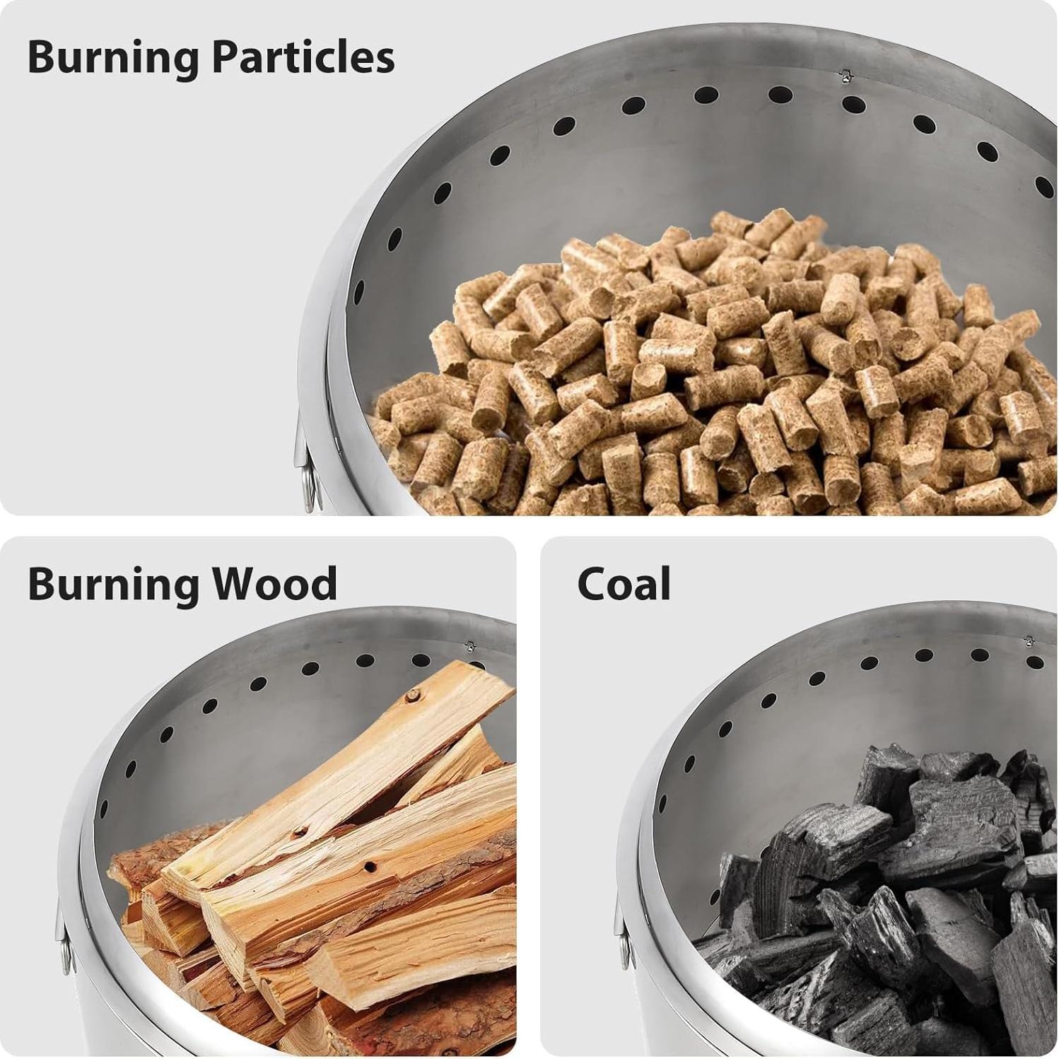 Estufa Portátil PioneerWorks Bonfire 41.91 cm Acero Inoxidable