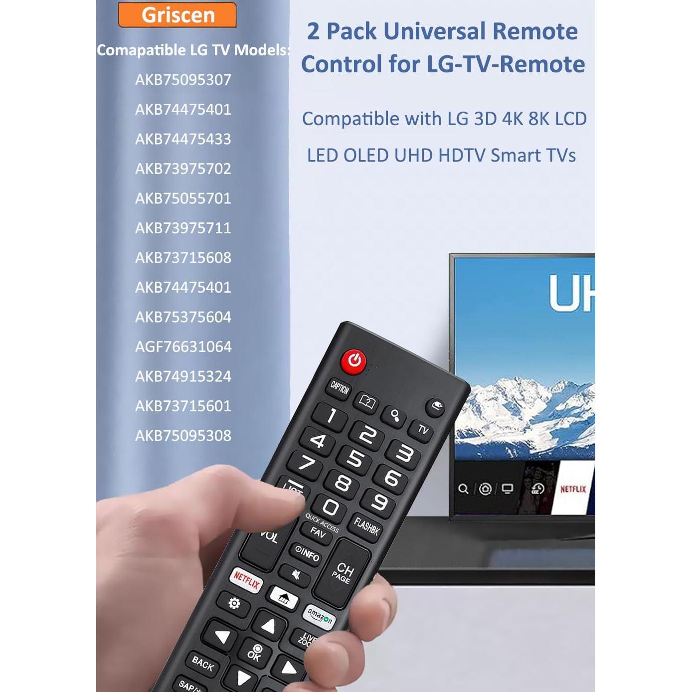 Control Remoto Universal LG AKB75095307 - Paquete de 2