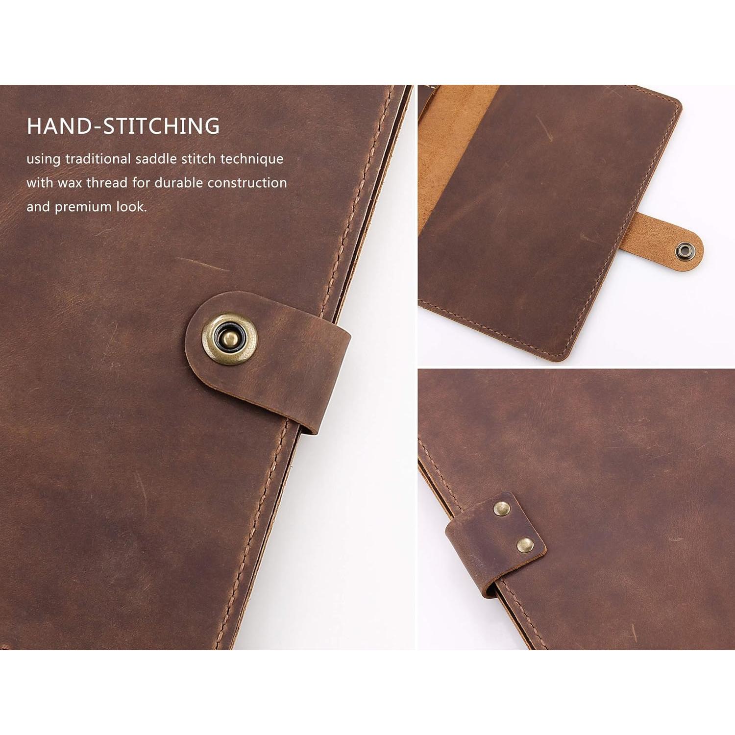 Cubierta de Cuero Robrasim A5 Hecha a Mano Marrón