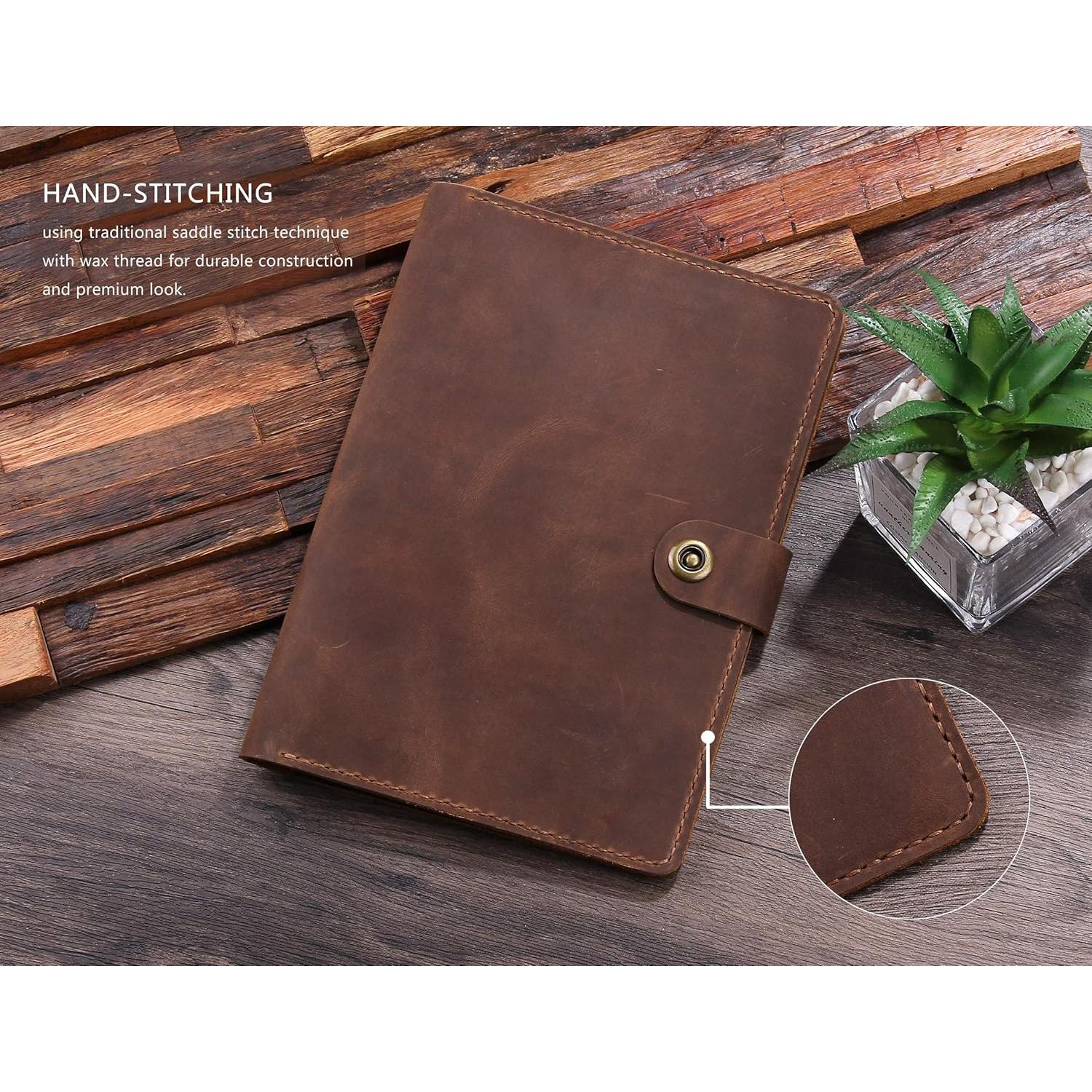 Cubierta de Cuero Robrasim A5 Hecha a Mano Marrón