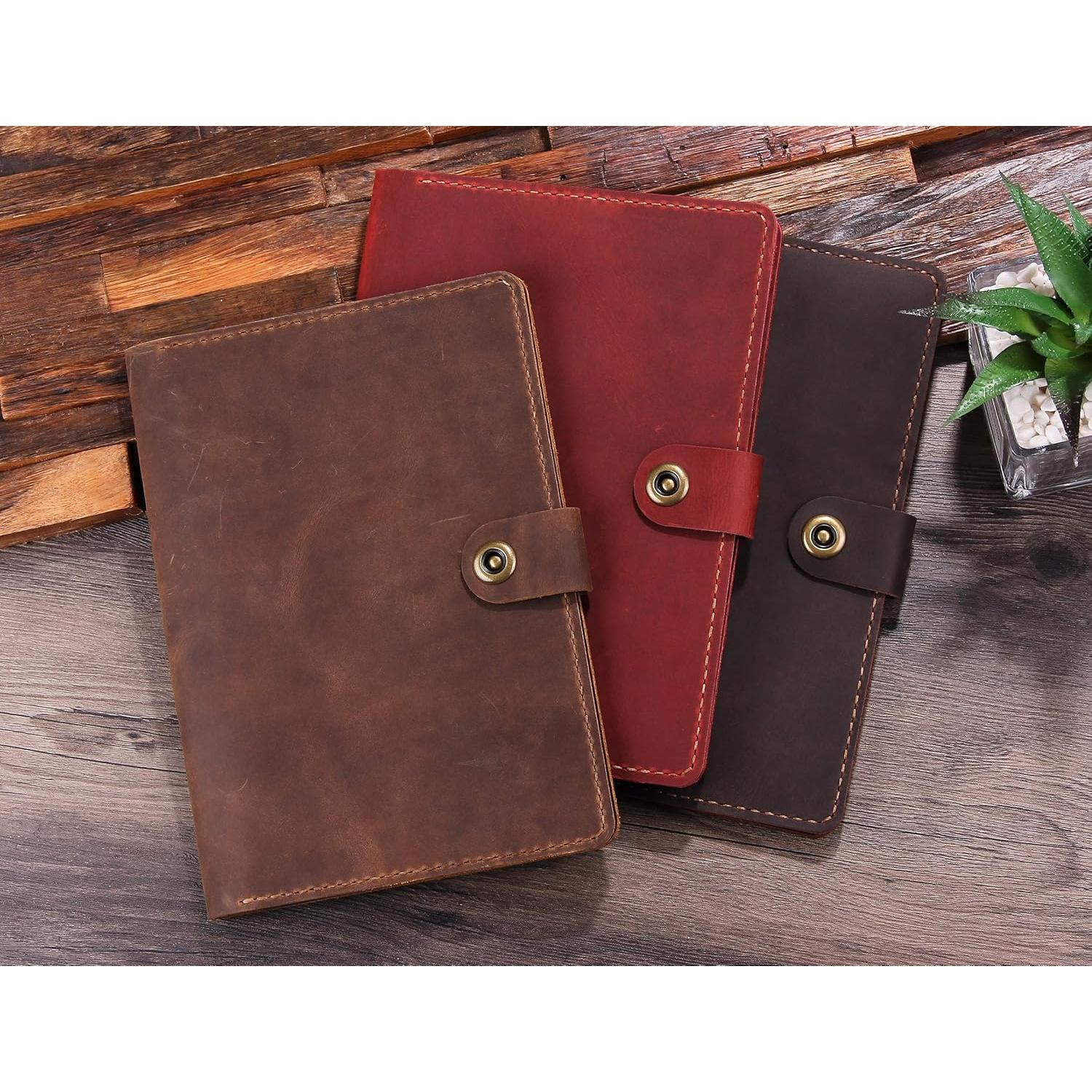 Cubierta de Cuero Robrasim A5 Hecha a Mano Marrón