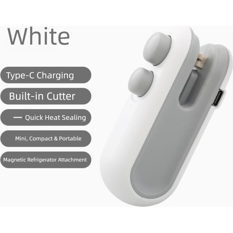 Mini Sello de Bolsa Portátil FK-01 Azul - Sello y Cortador 2 en 1