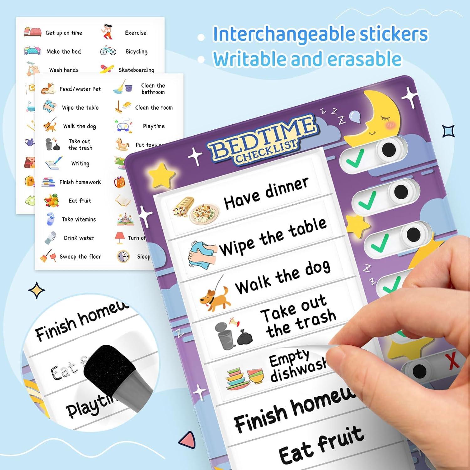 Tabla de Tareas Interactiva Tsytyst - 2 Paquetes, 24.5x17.2 cm