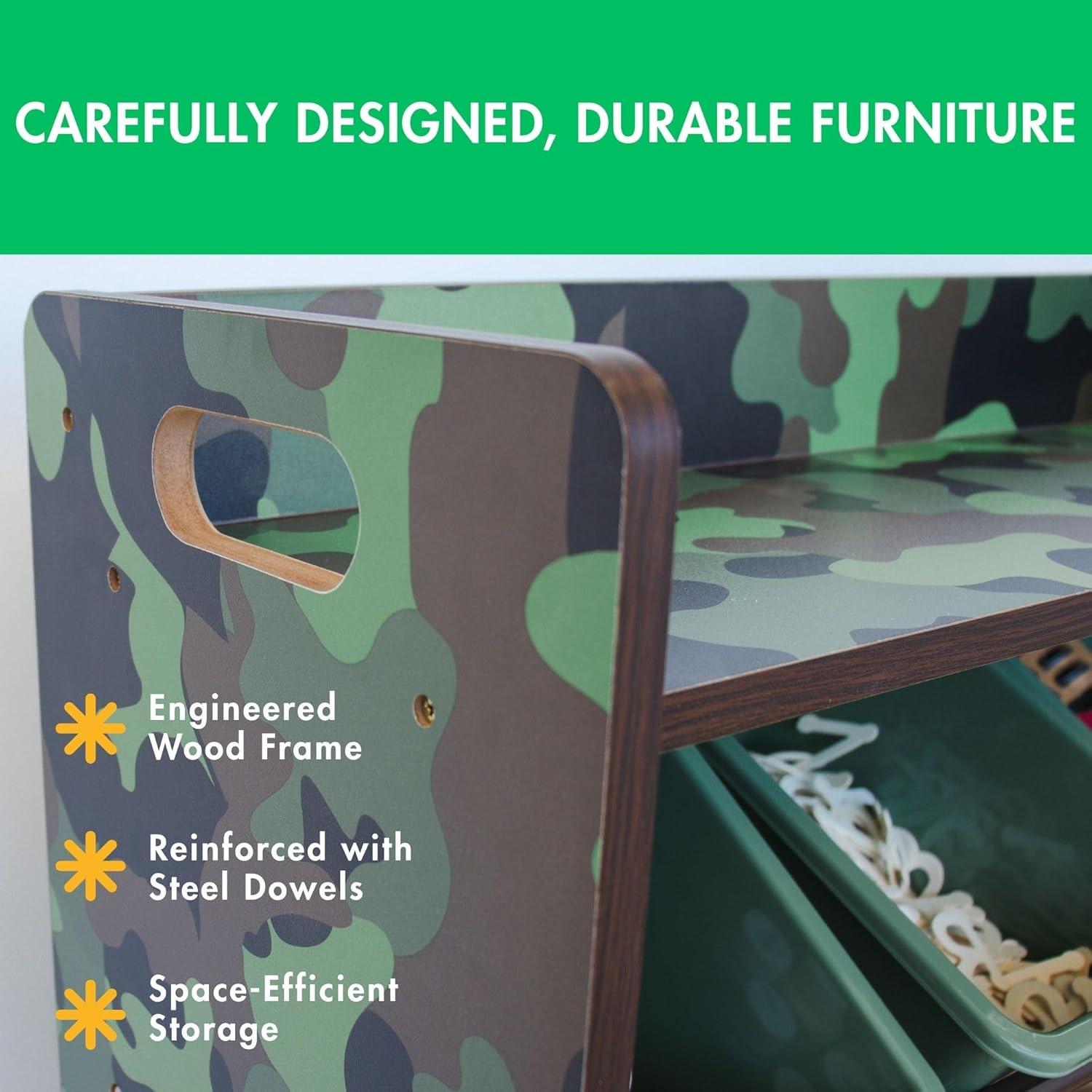 Organizador de Juguetes Humble Crew con Estante y 9 Contenedores