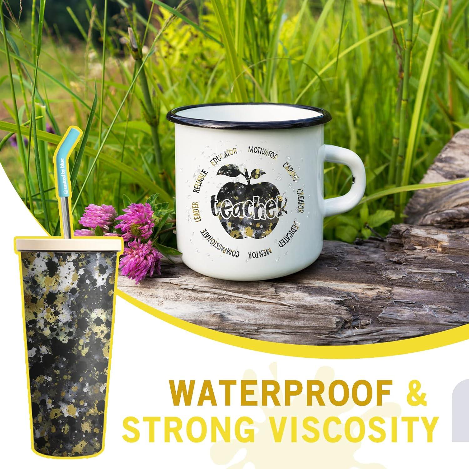 Rollo de Vinilo Permanente Tintnut 30.48x152.4 cm Negro Dorado