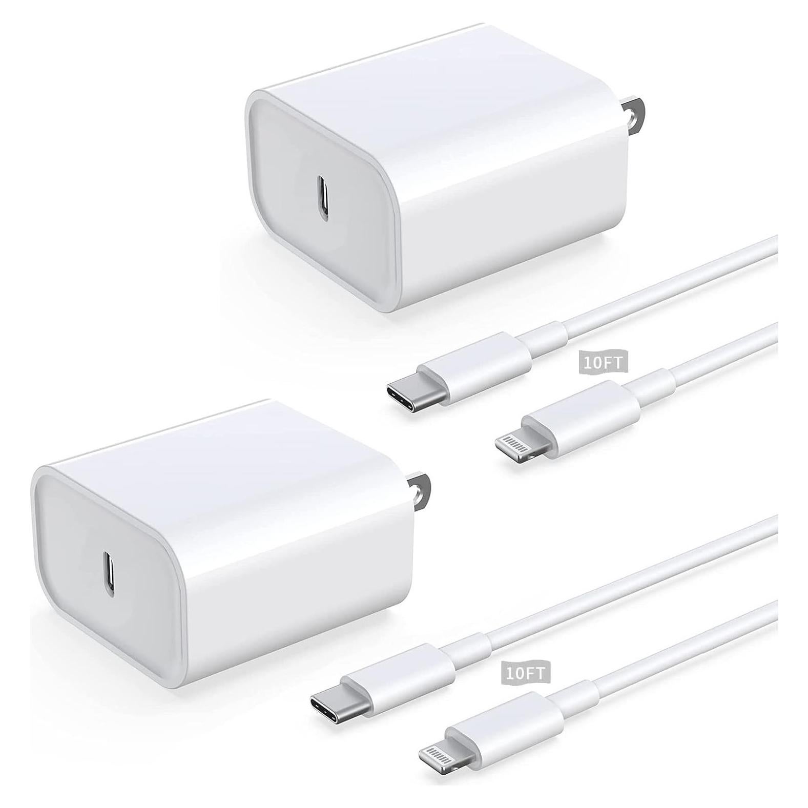 Cargador Rápido Ucaca 20W + Cable 10FT para iPhone