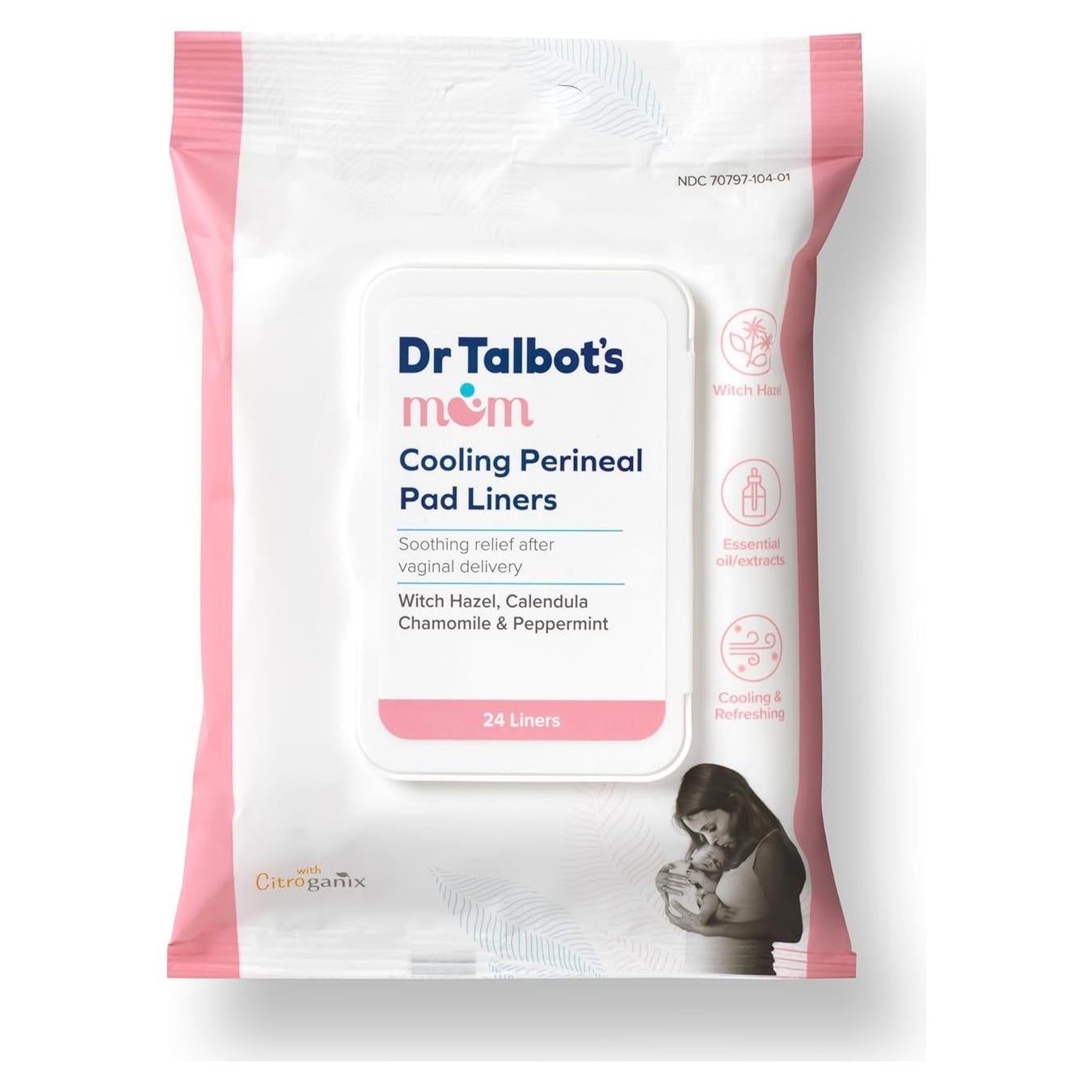 Forros de Almohadilla Perineal Postparto Dr. Talbot - 24 Unidades