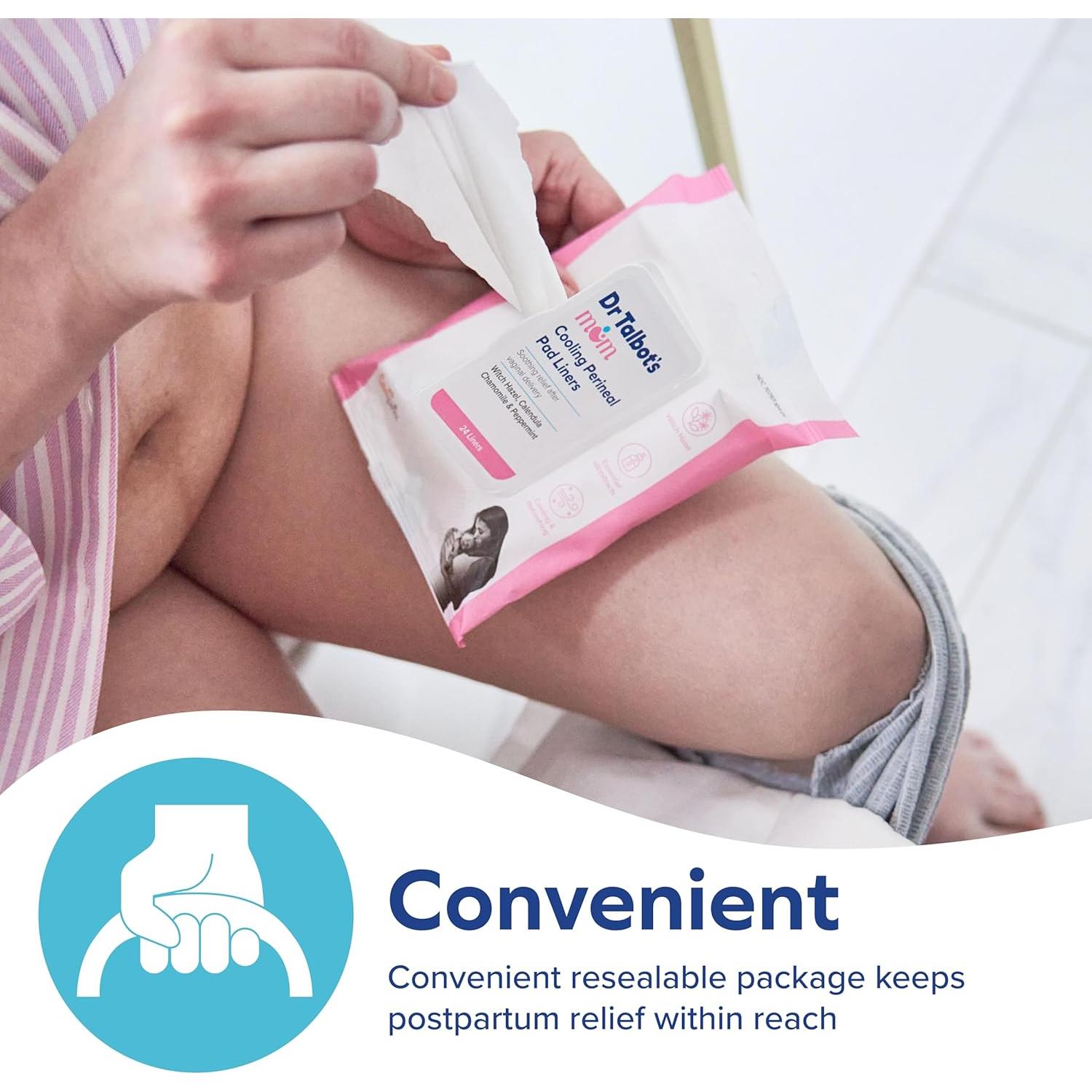 Forros de Almohadilla Perineal Postparto Dr. Talbot - 24 Unidades