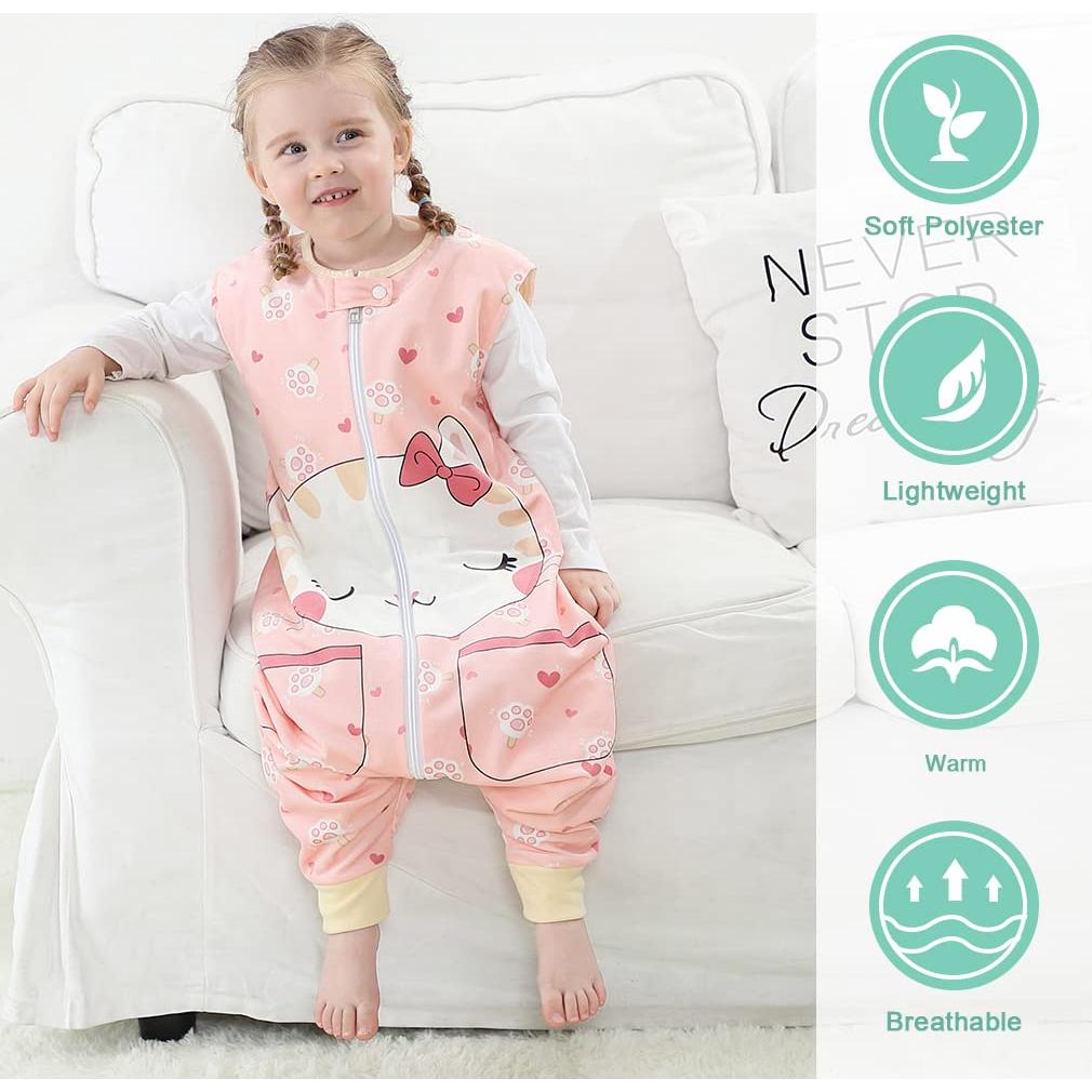 MICHLEY Saco de Dormir para Bebés Unisex 1-3 Años Gato