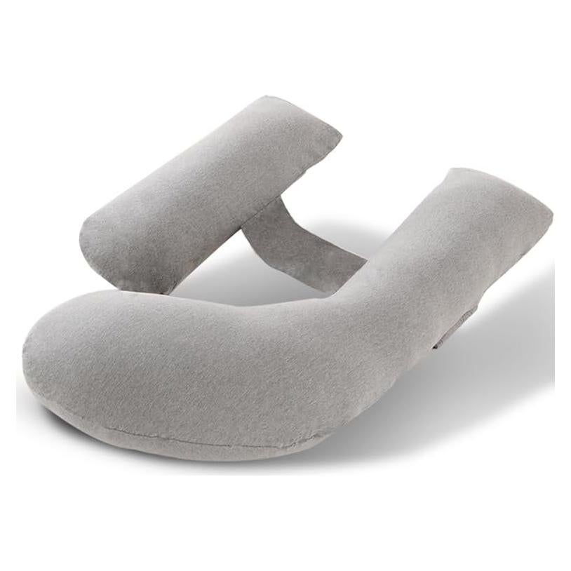 Almohada de Embarazo Elehealthy Grande Ajustable Gris Oscuro