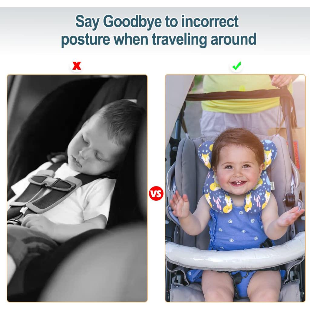 Almohada de Soporte para Bebé KAKIBLIN Zorro - Viaje y Auto