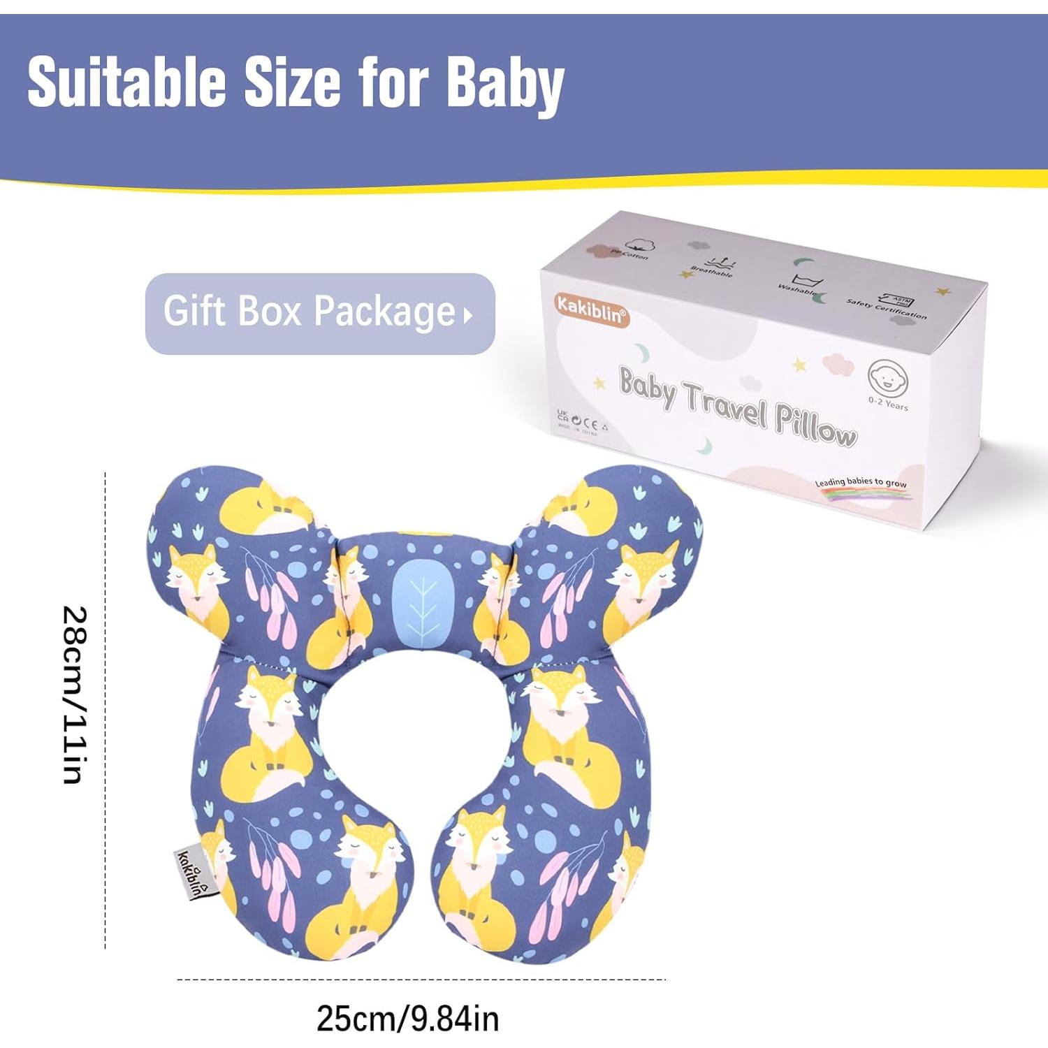 Almohada de Soporte para Bebé KAKIBLIN Zorro - Viaje y Auto